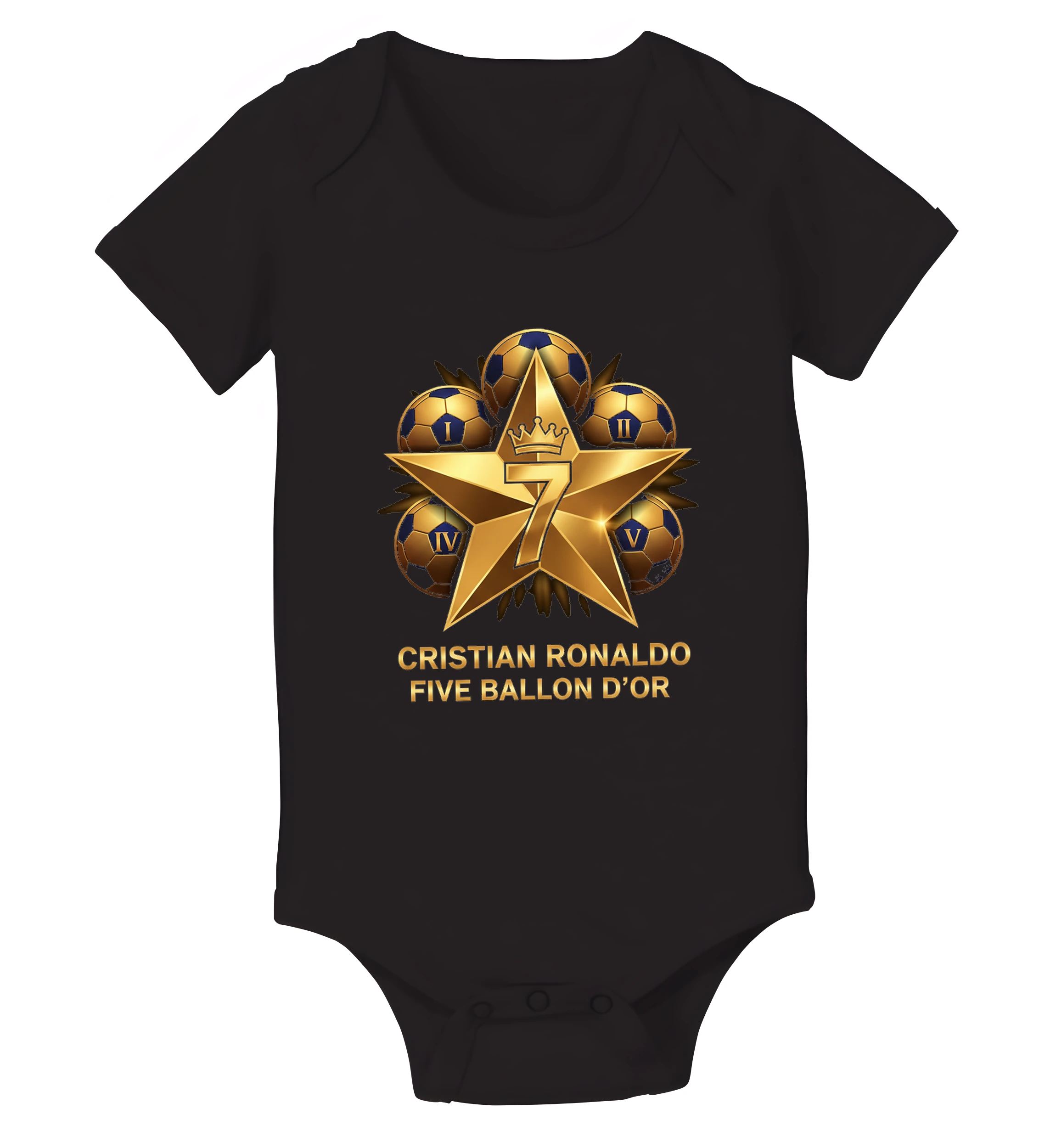 Detské body Zlatá Ikona Cr7 Cristiano Ronaldo Päťnásobný Víťaz Ballon Dor