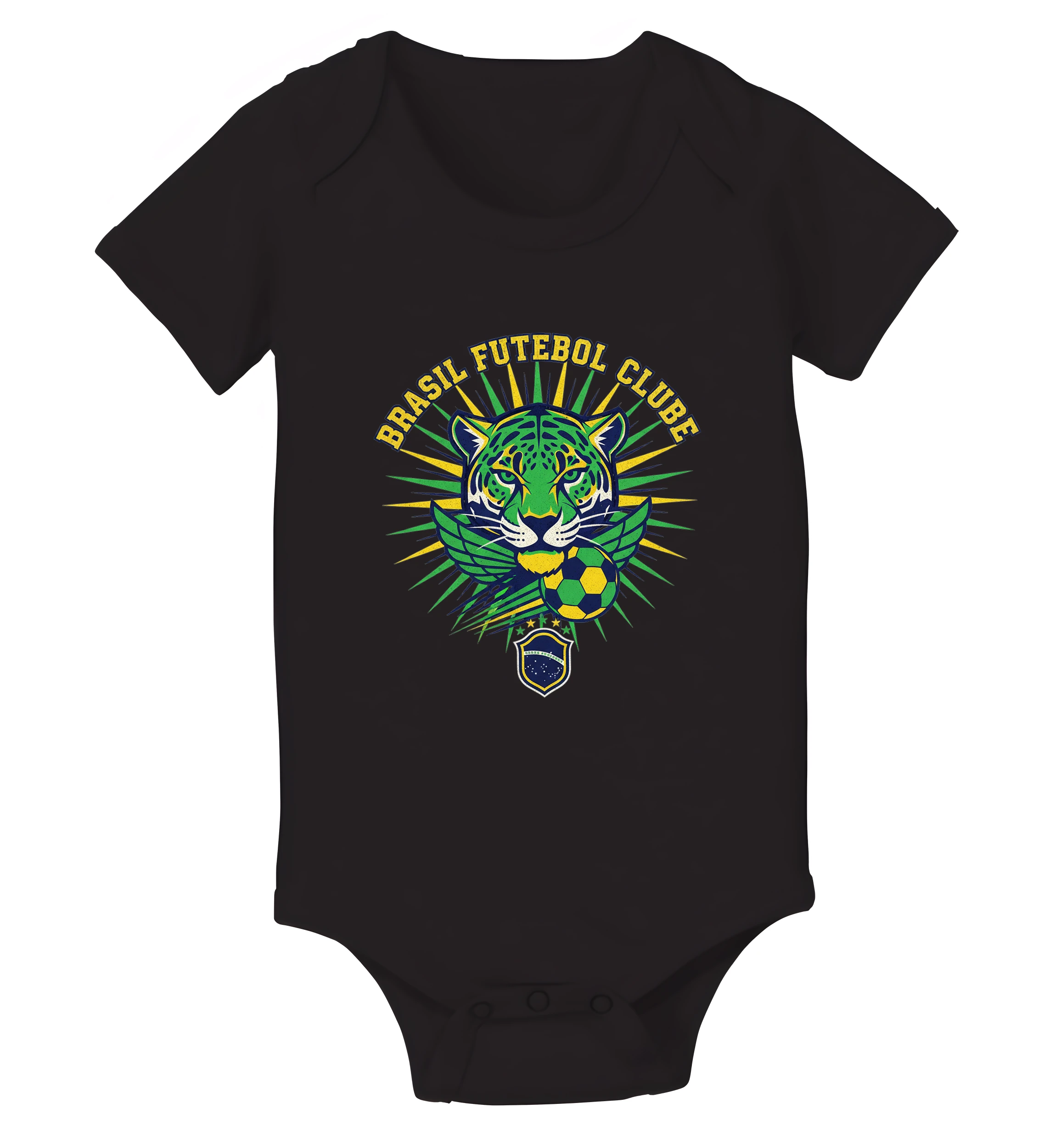 Detské body Divoký Jaguár Brazil Football Sila Vášeň A Národné Farby