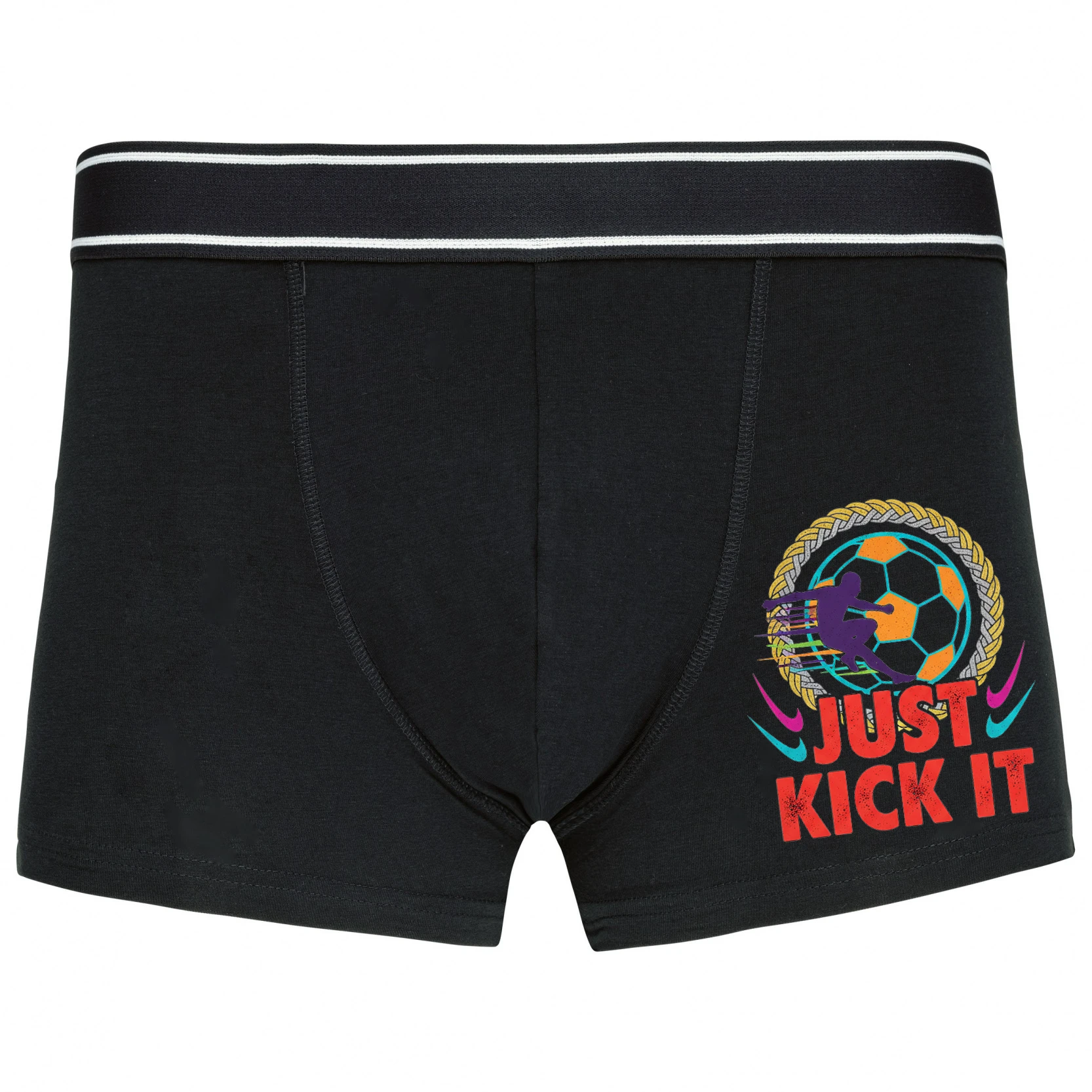 Boxerky Bleskový Futbalový Design Just Kick It