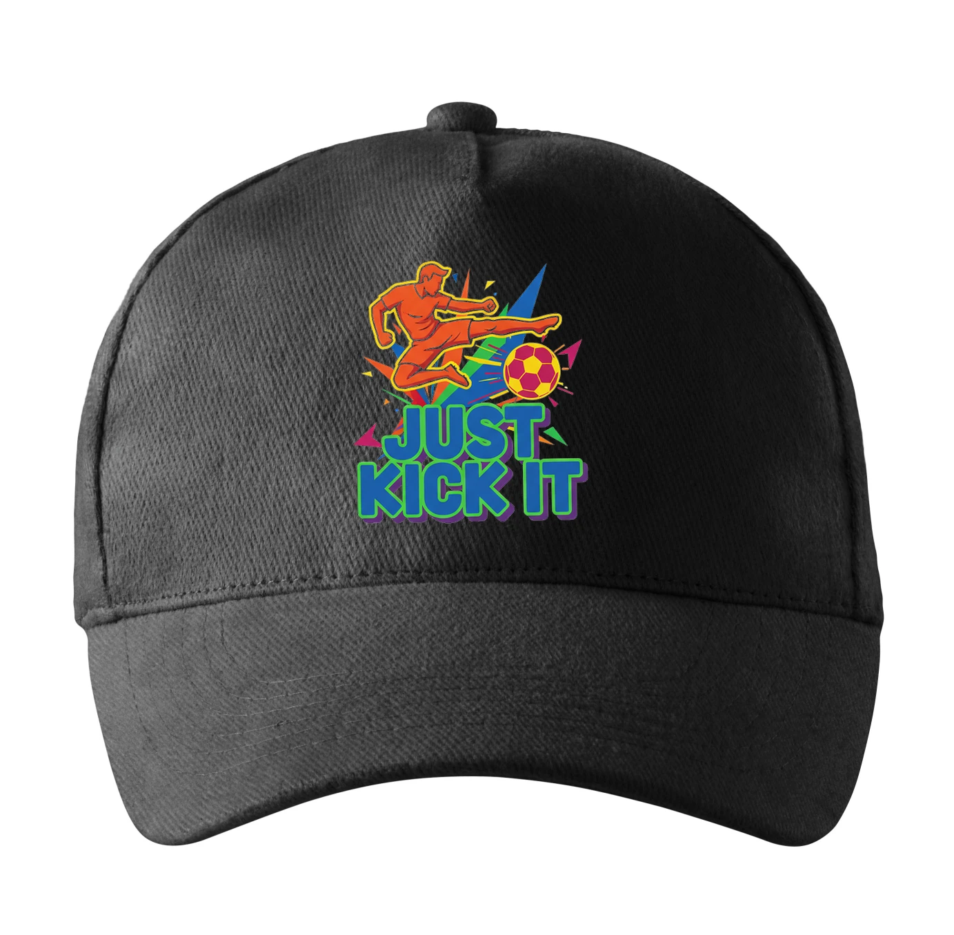 Šiltovka Explozívna Futbalová Energia Just Kick It Farebný Kop Do Siete