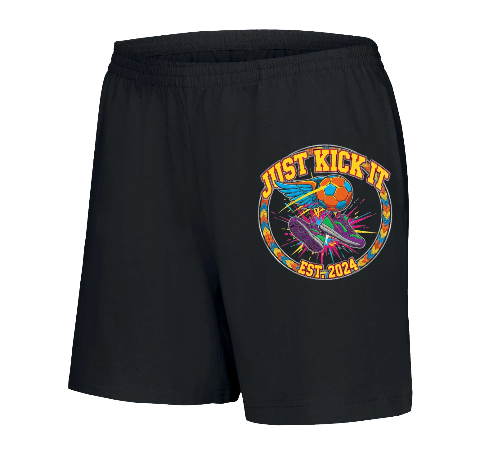 Dámske šortky Just Kick It Krídla Kopy A Farebná Futbalová Explózia 2024
