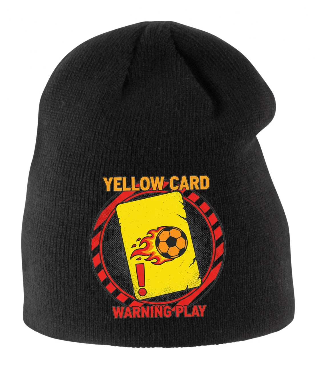 Detská zimná čiapka Yellow Card Futbalové Varovanie Plamený Lopta Varovná Hra A Štýl