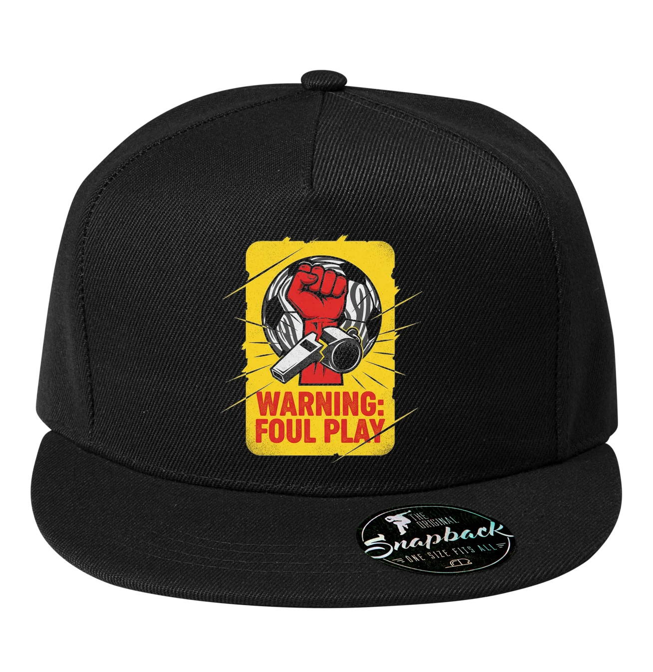 Snapback Žltá Karta Futbalové Varovanie Proti Faulu Píšťalka A Červená Pest