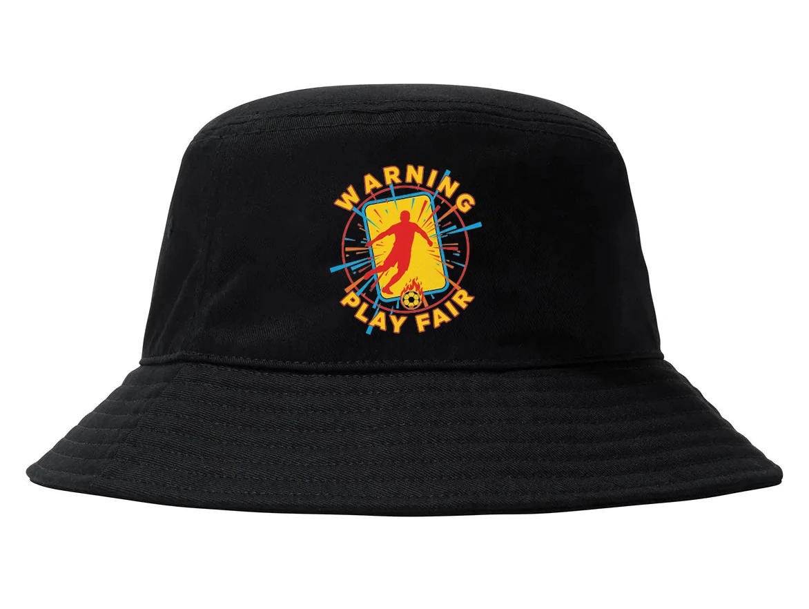 Klobúčik Varovanie Žltá Karta Pre Férový Futbal Plný Ohňa A Energia