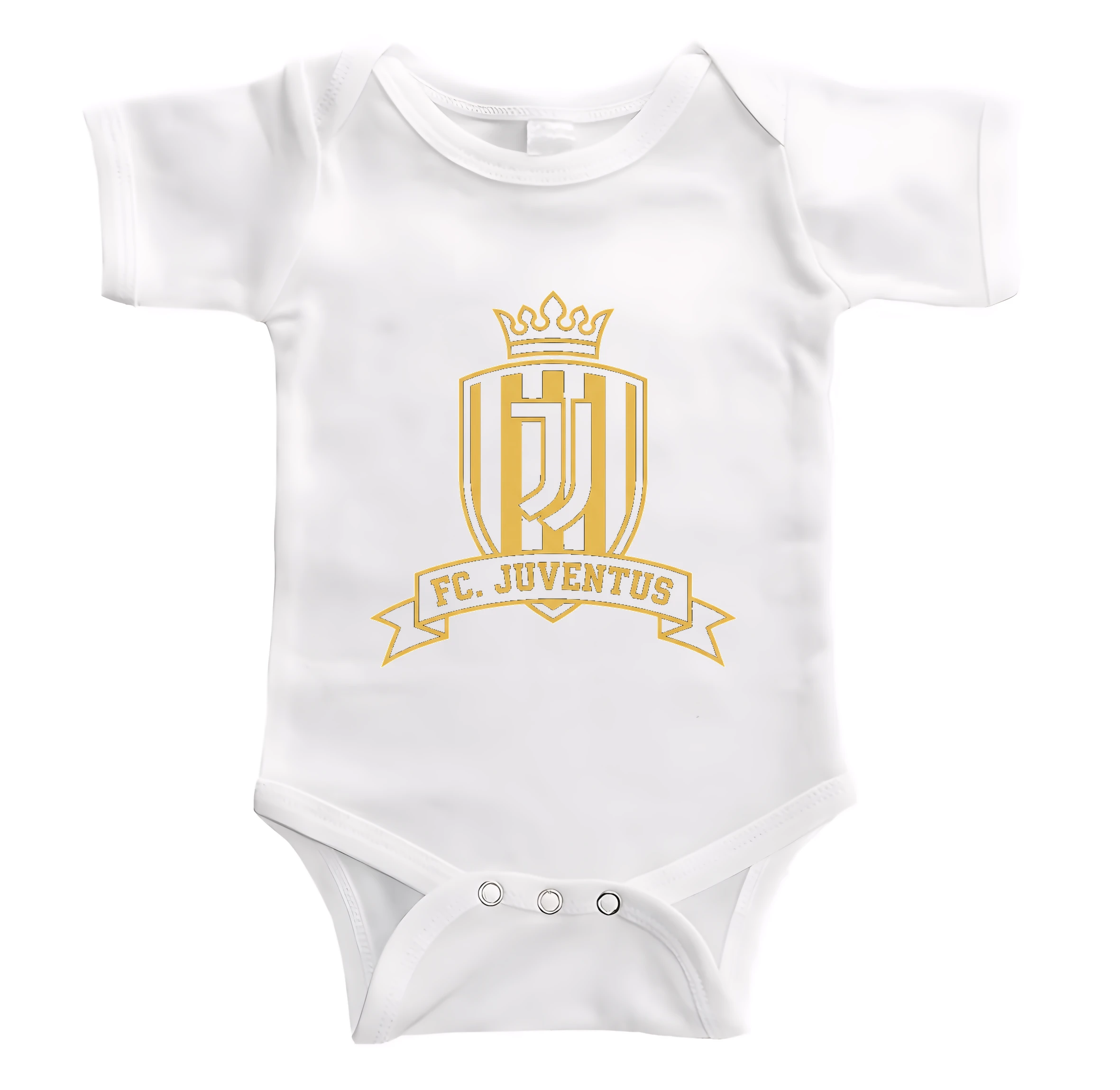 Detské body Kráľovský Čiernozlatý Štít S Pruhmi Korunou A Nápisom Fc Juventus