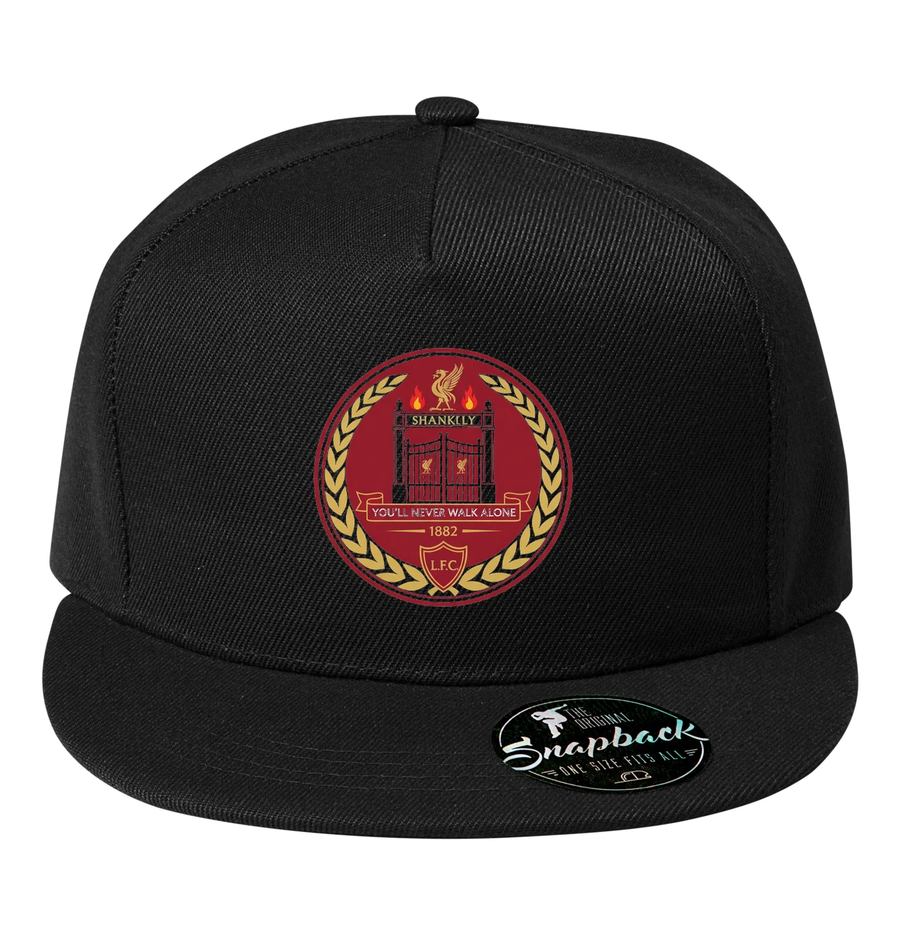 Snapback Erb Liverpool S Bránou Shankly A Youll Never Walk Alone Zlatý Vavrín 1882
