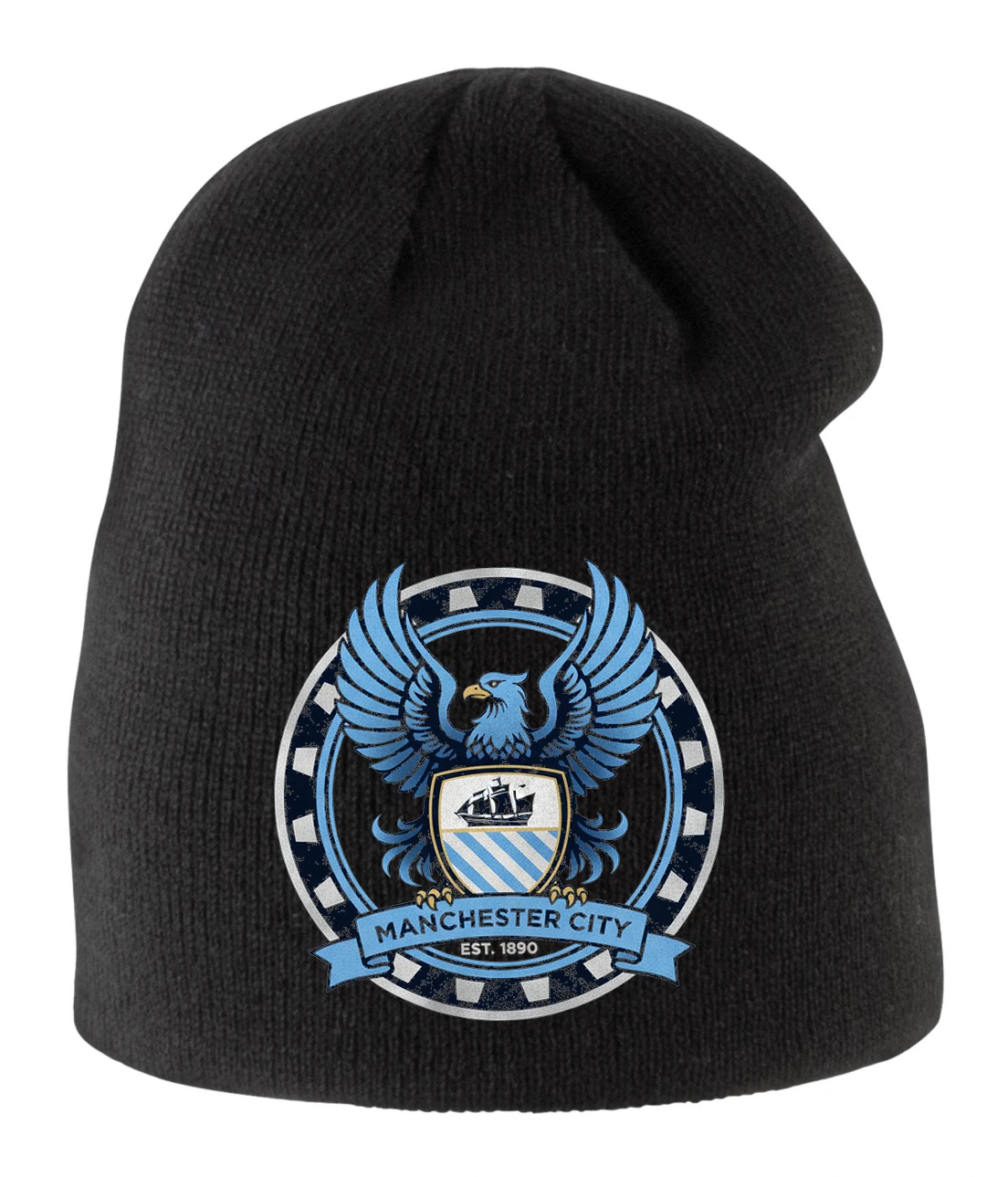 Detská zimná čiapka Legendárna Erb Mestského Orla Manchester City So Štítom A Plachetnicou