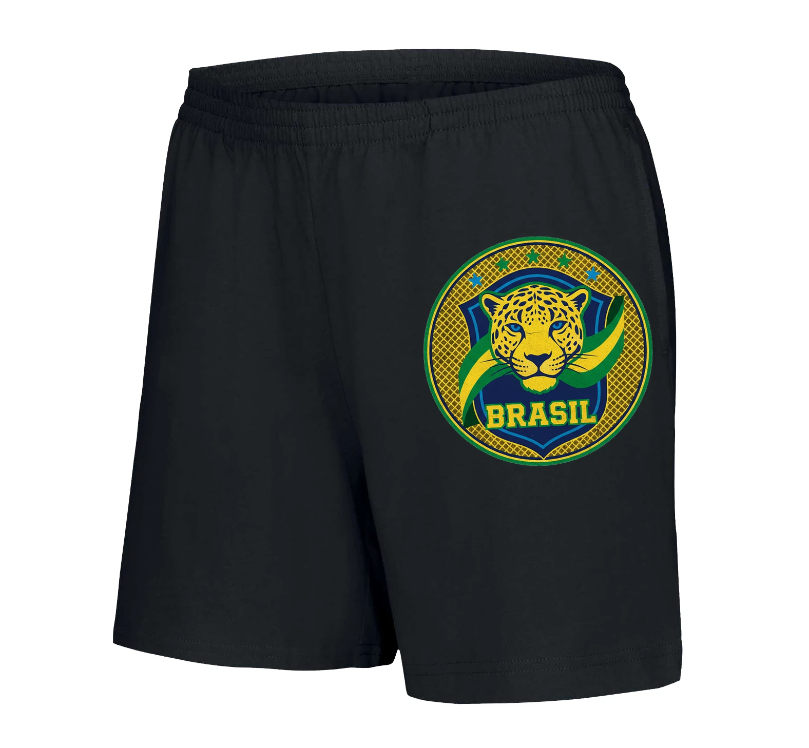 Dámske šortky Jaguár Brazil Zlatá Samba Zelená Sila Futbalové Hrdosti