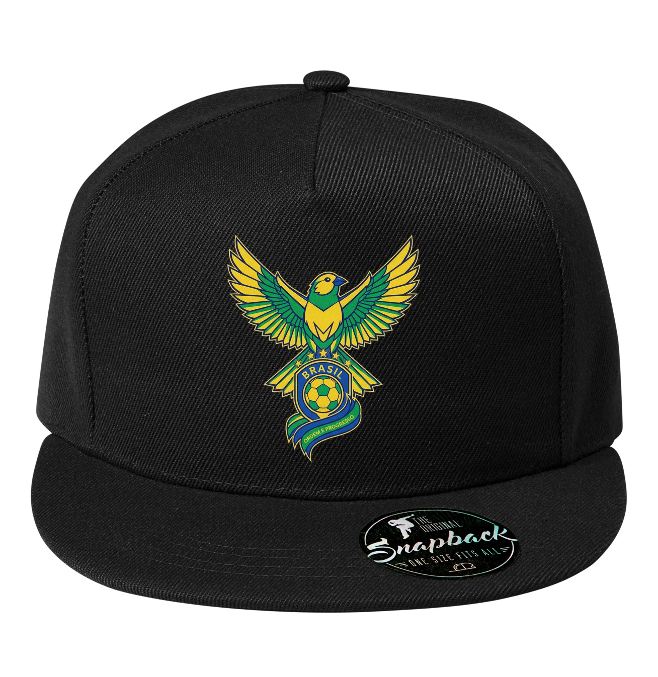 Snapback Vzlet Brasilskeho Sokola Zlatá Krídla Futbalový Štít A Hrdosť