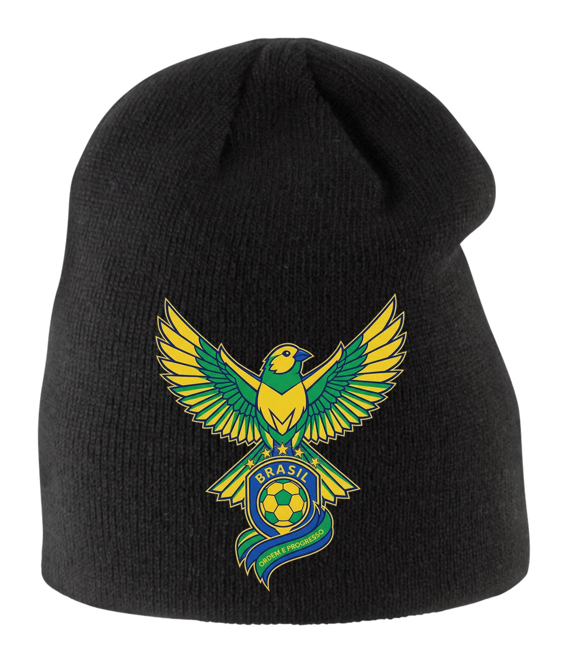 Detská zimná čiapka Vzlet Brasilskeho Sokola Zlatá Krídla Futbalový Štít A Hrdosť