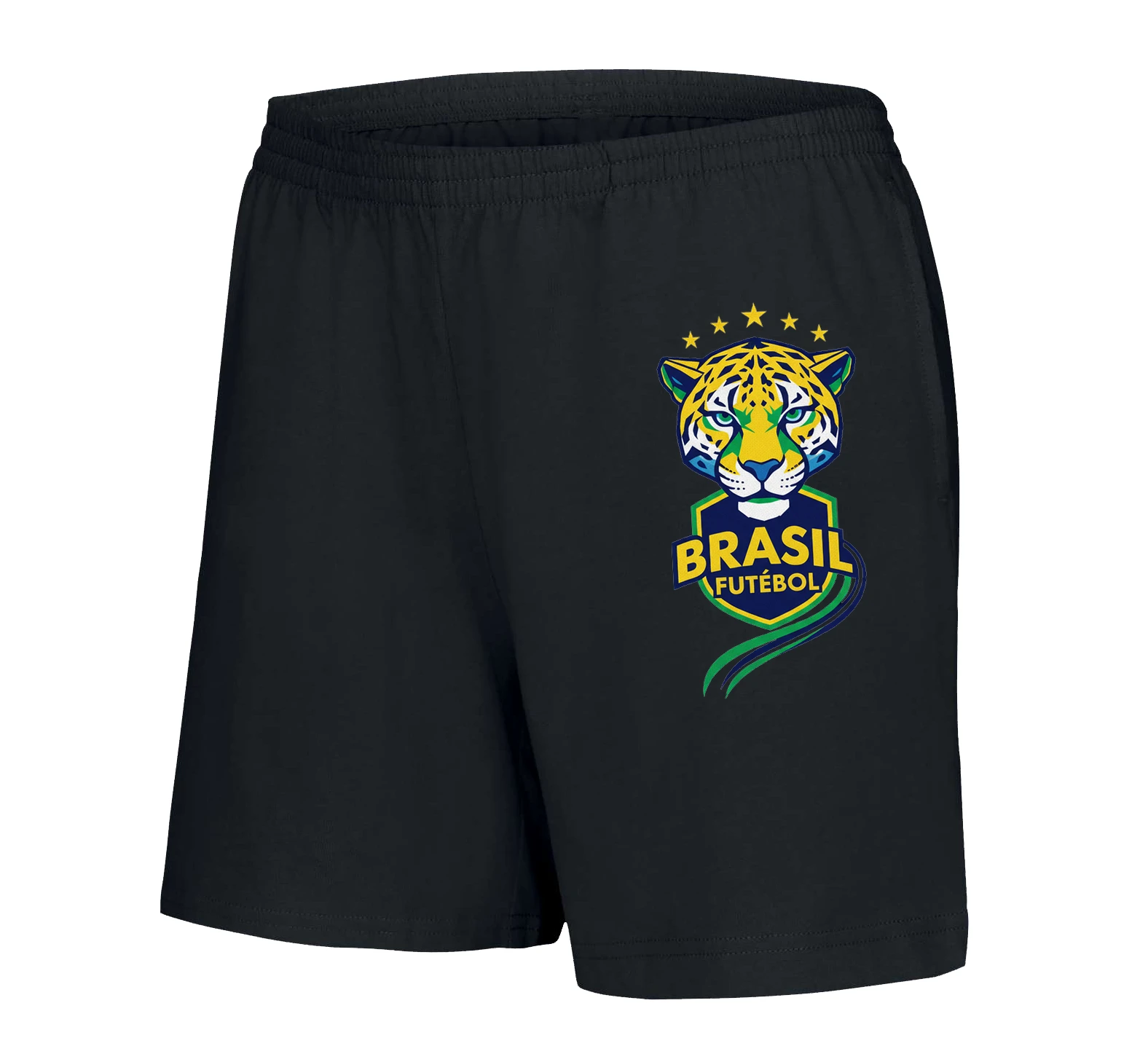 Dámske šortky Jaguár Brasil Futebol Tropická Sila Zlaté Hviezdy A Národný Štít