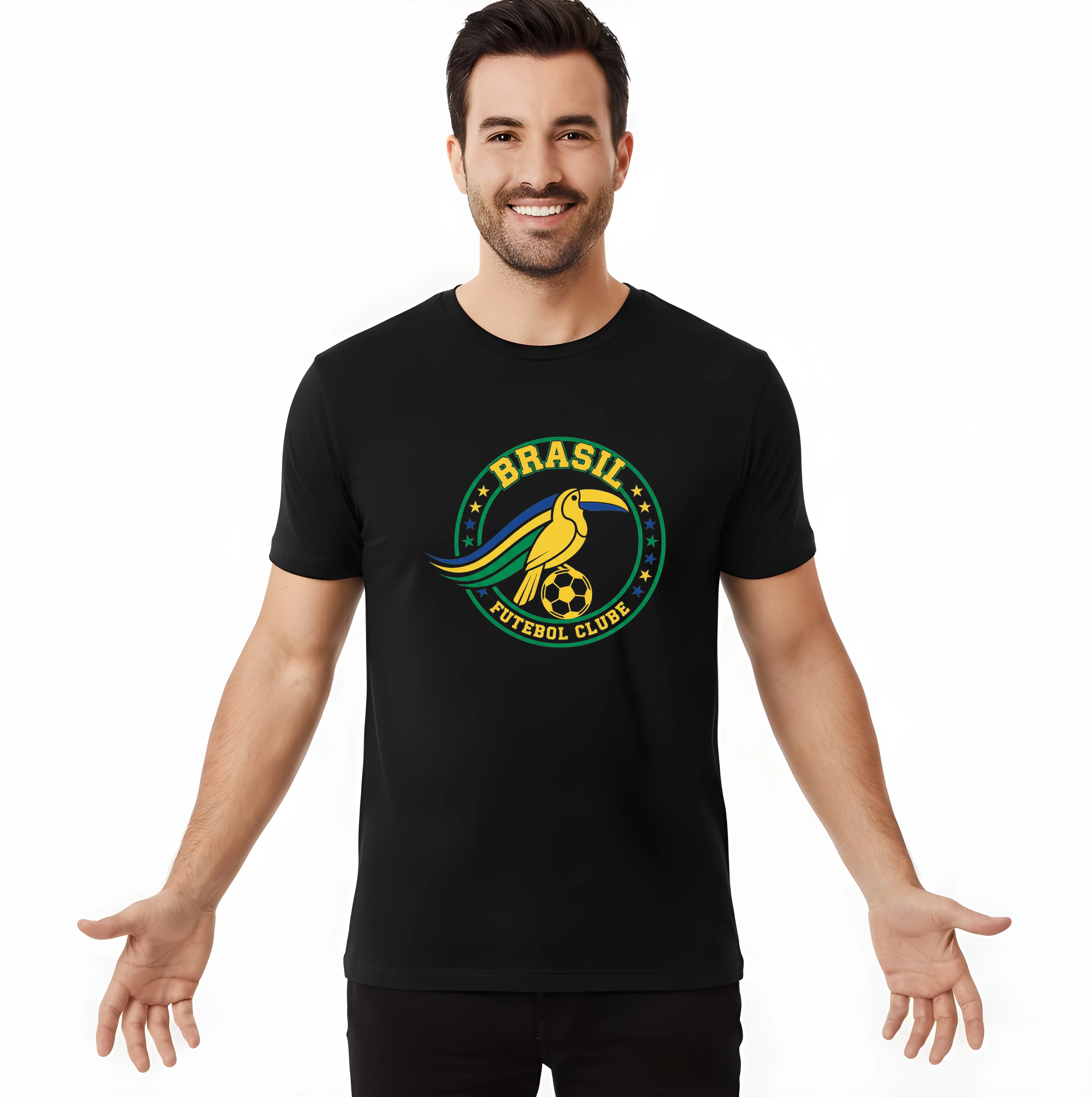 Pánske tričko Tukan Brazílsky Futbalový Klub Energia Zelená Žltá Modrá