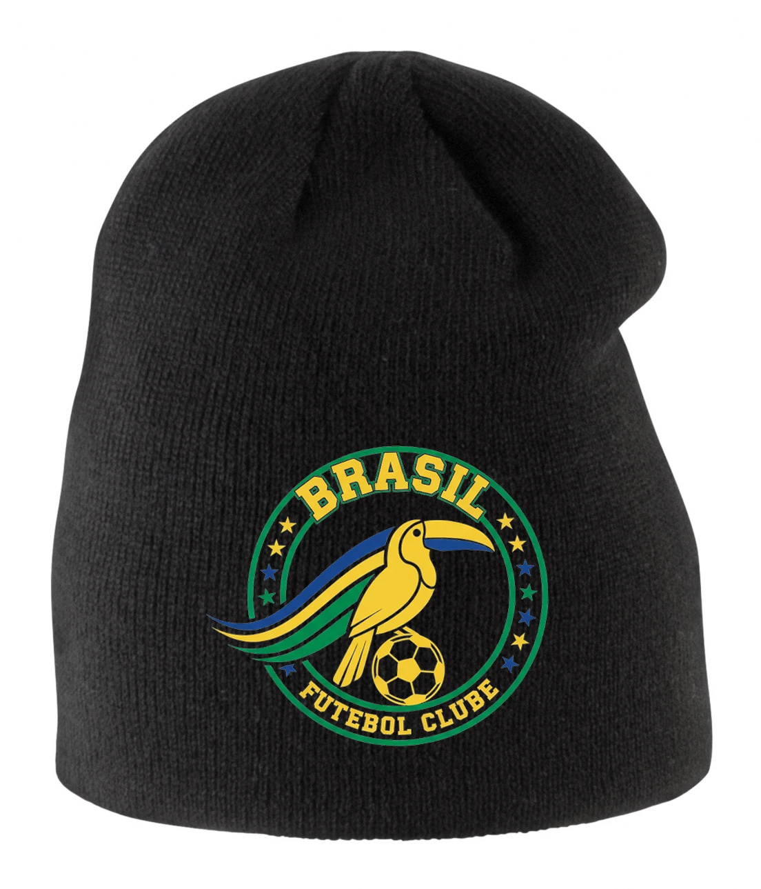 Detská zimná čiapka Tukan Brazílsky Futbalový Klub Energia Zelená Žltá Modrá