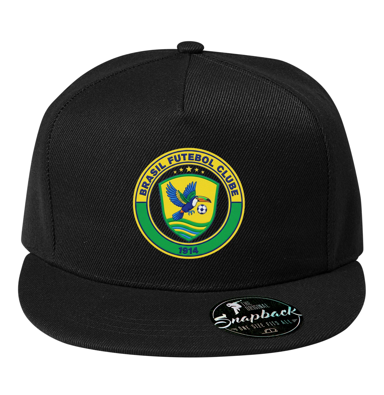 Snapback Brazil Tukan Tropický Futbalový Emblém S Energiou Vlnami A Rokom 1914