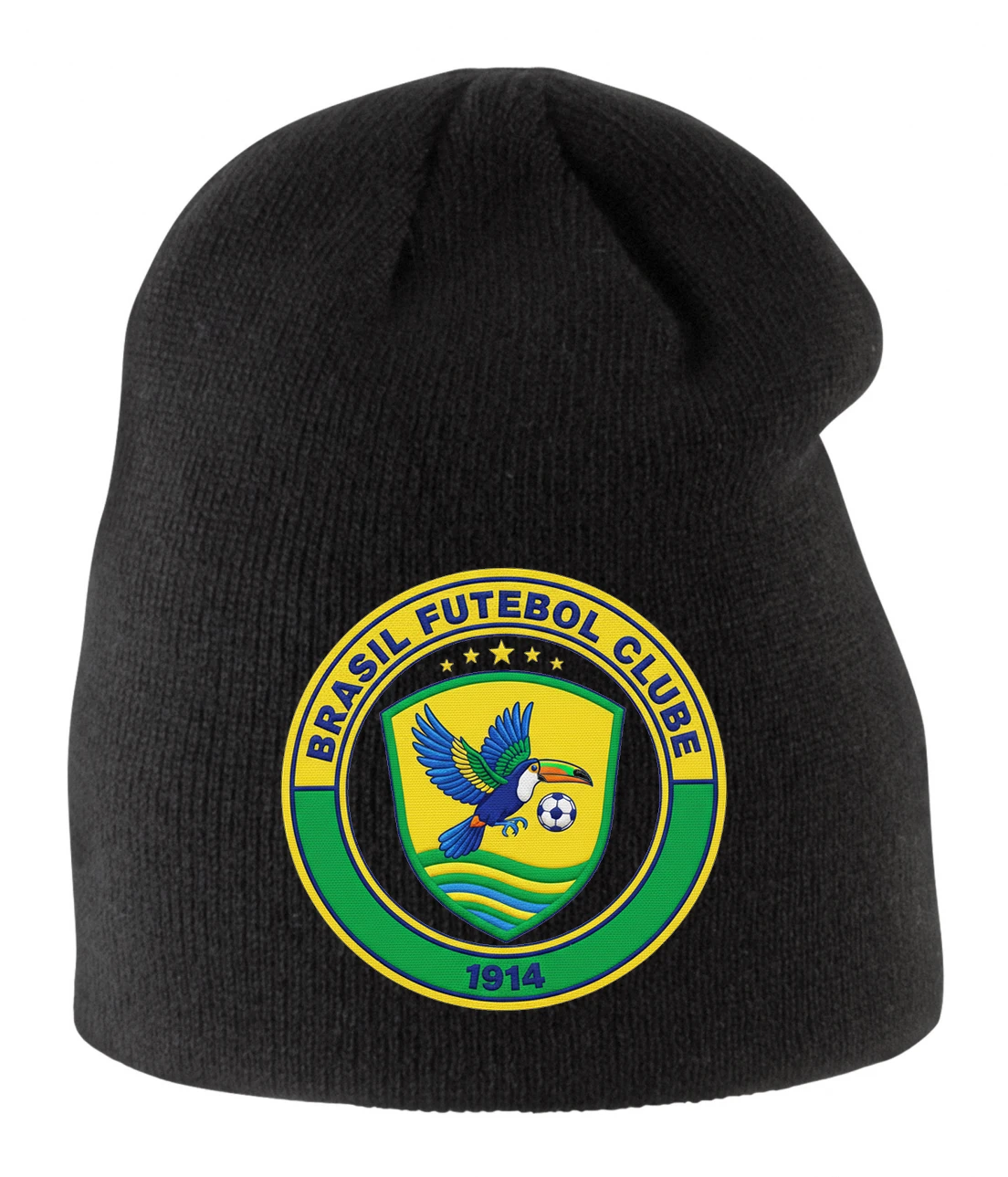 Detská zimná čiapka Brazil Tukan Tropický Futbalový Emblém S Energiou Vlnami A Rokom 1914
