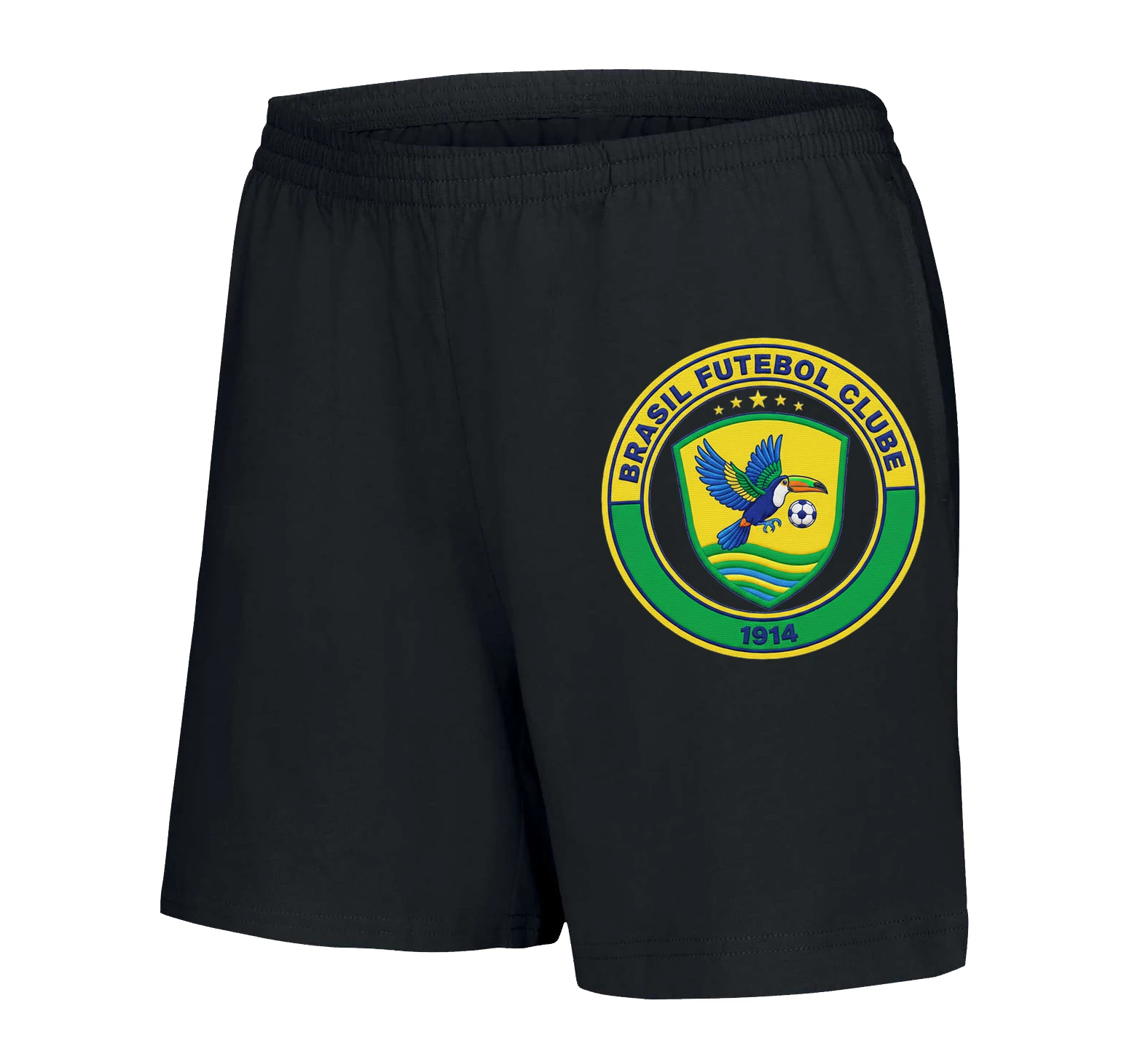 Dámske šortky Brazil Tukan Tropický Futbalový Emblém S Energiou Vlnami A Rokom 1914