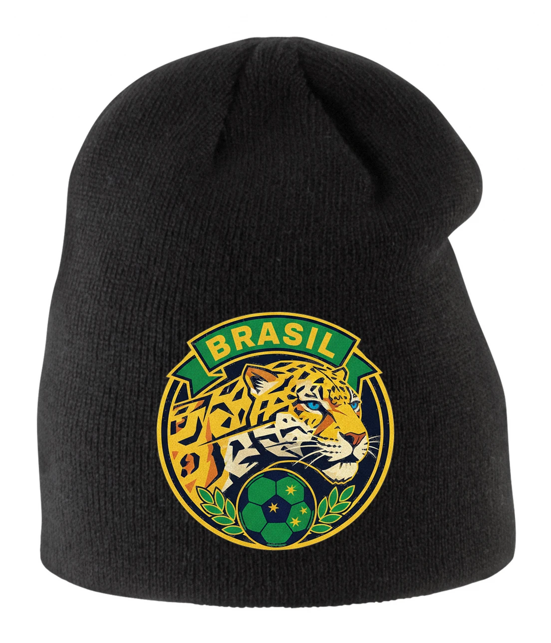 Detská zimná čiapka Divoký Jaguár Brazil Hrdosť Sila A Futbalová Vášeň