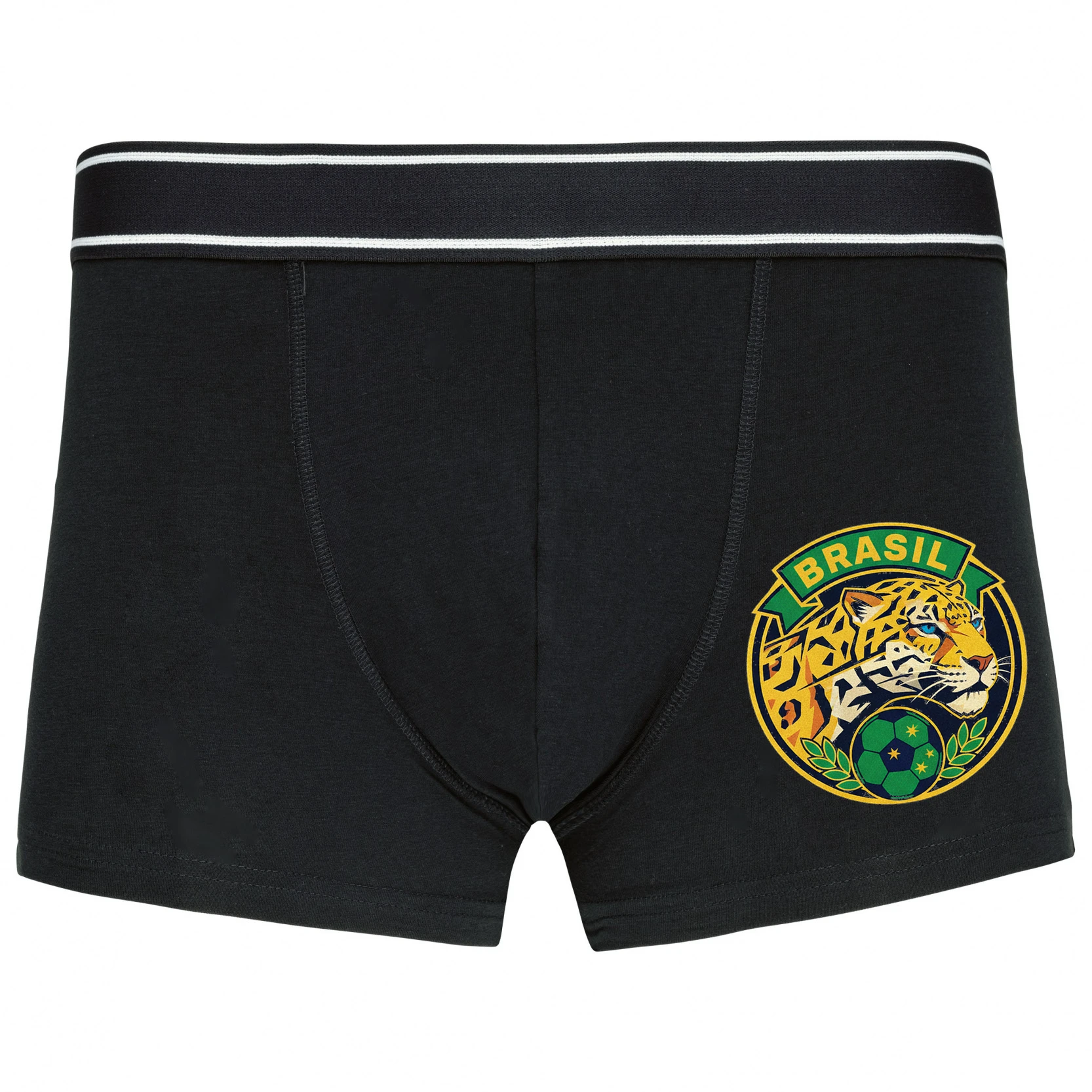 Boxerky Divoký Jaguár Brazil Hrdosť Sila A Futbalová Vášeň