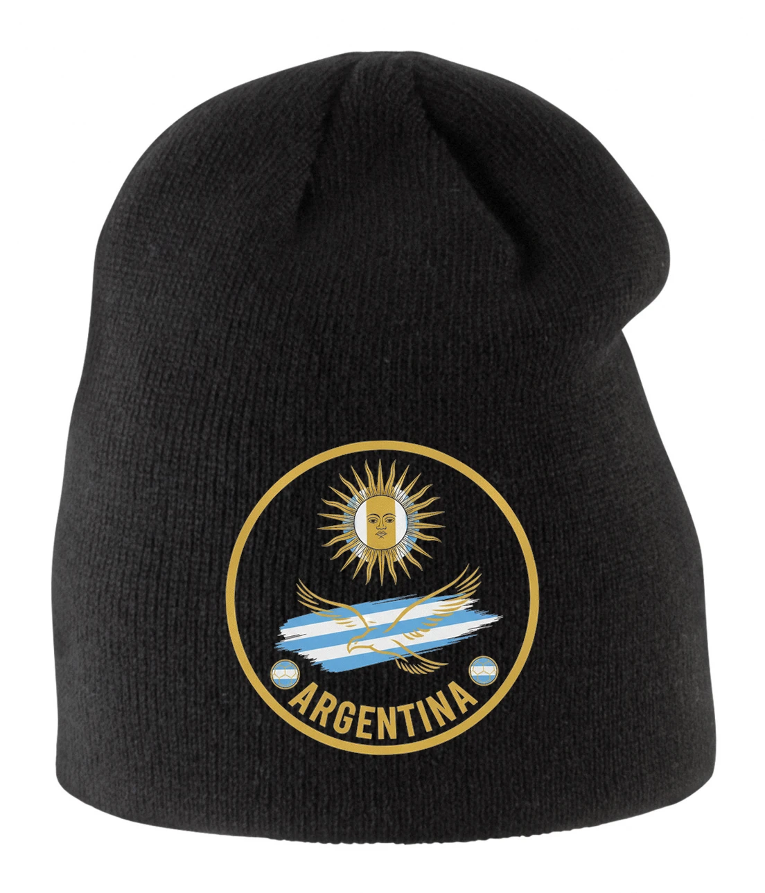 Detská zimná čiapka Argentína Zlaté Slnko A Vzlietajúce Orol Retro Futbalový Odznak