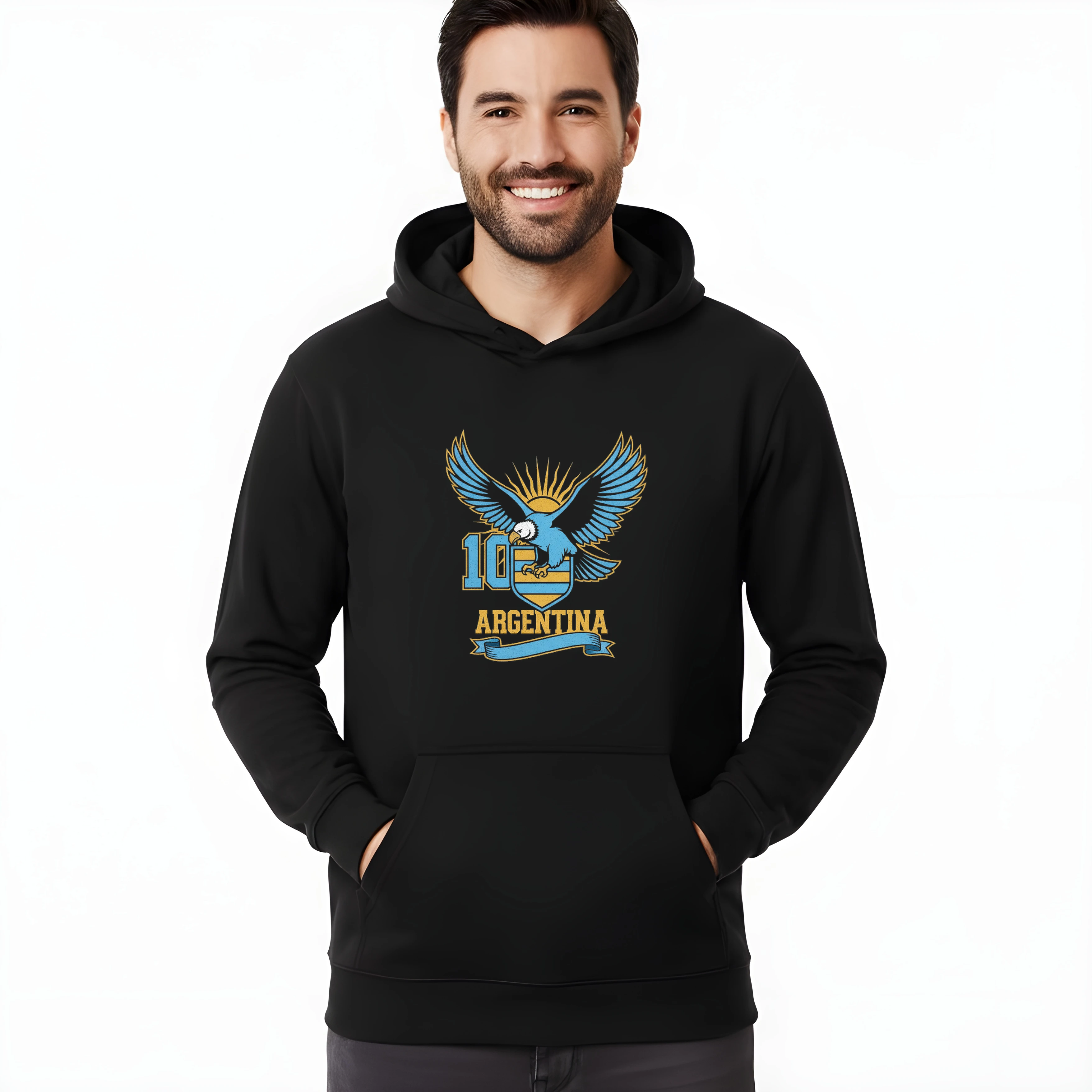 Mikina Modrý Orol Argentína S Číslom 10 Sila Hrdosť A Vášeň