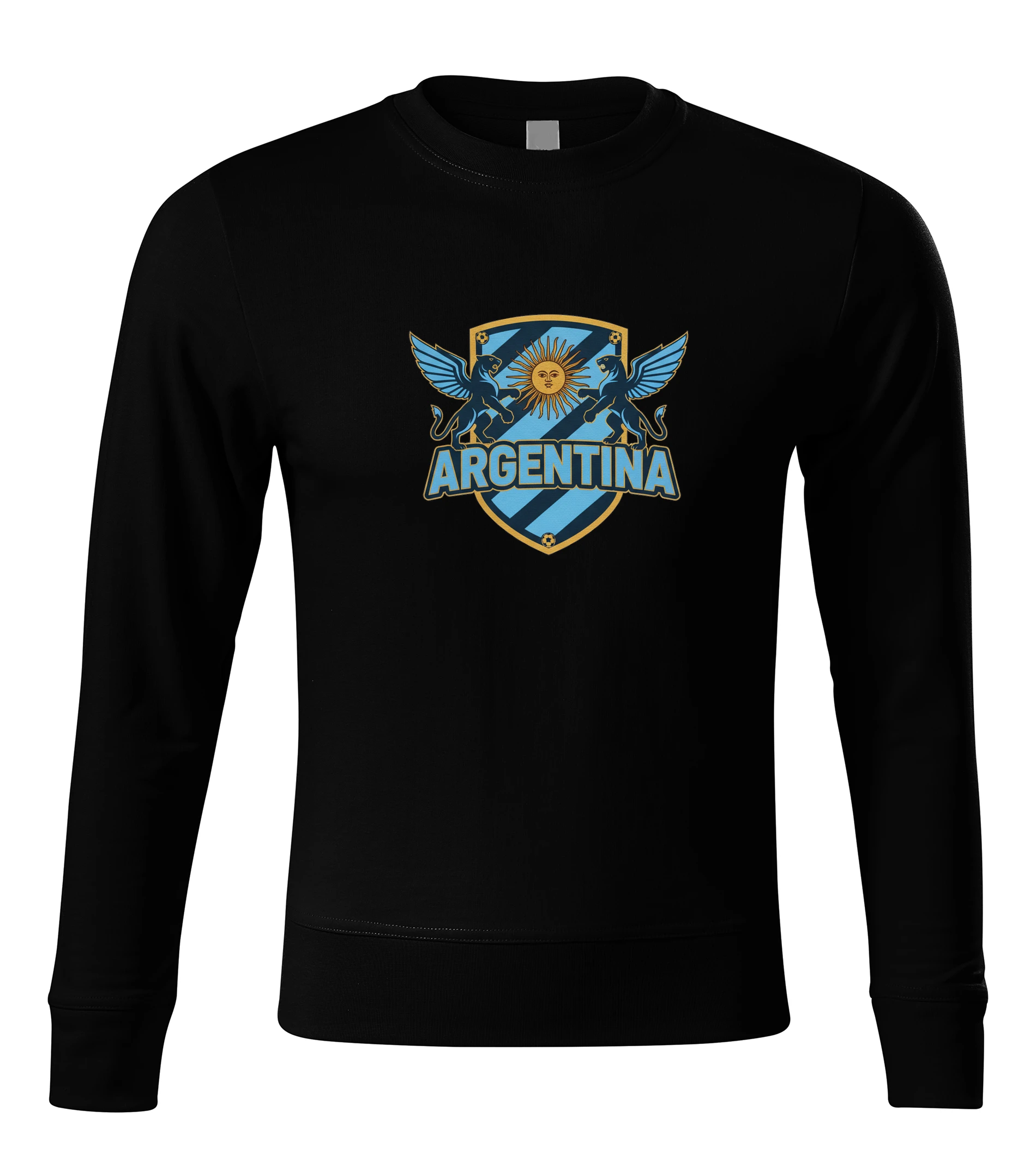 Mikina bez kapucne Krídlaté Pumy A Slnko Argentína Štít Hrdosti A Futbalu