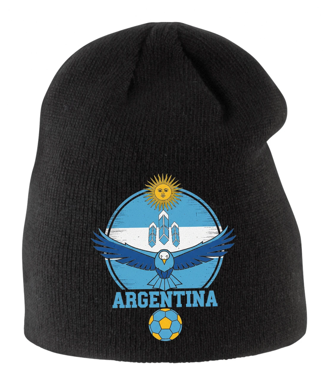 Detská zimná čiapka Argentína Modrý Orol Slnko Krídla A Futbalová Vášeň