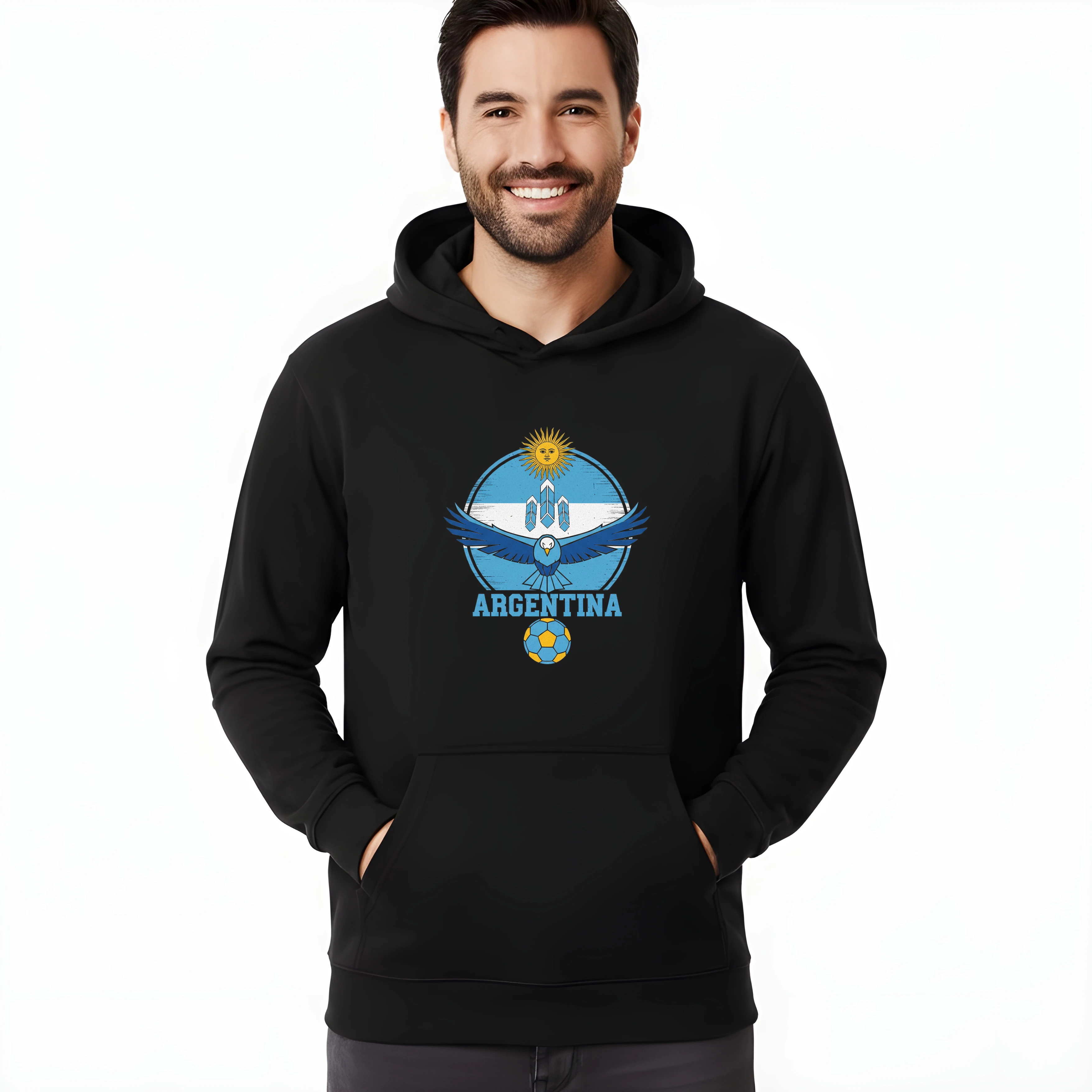 Mikina Argentína Modrý Orol Slnko Krídla A Futbalová Vášeň