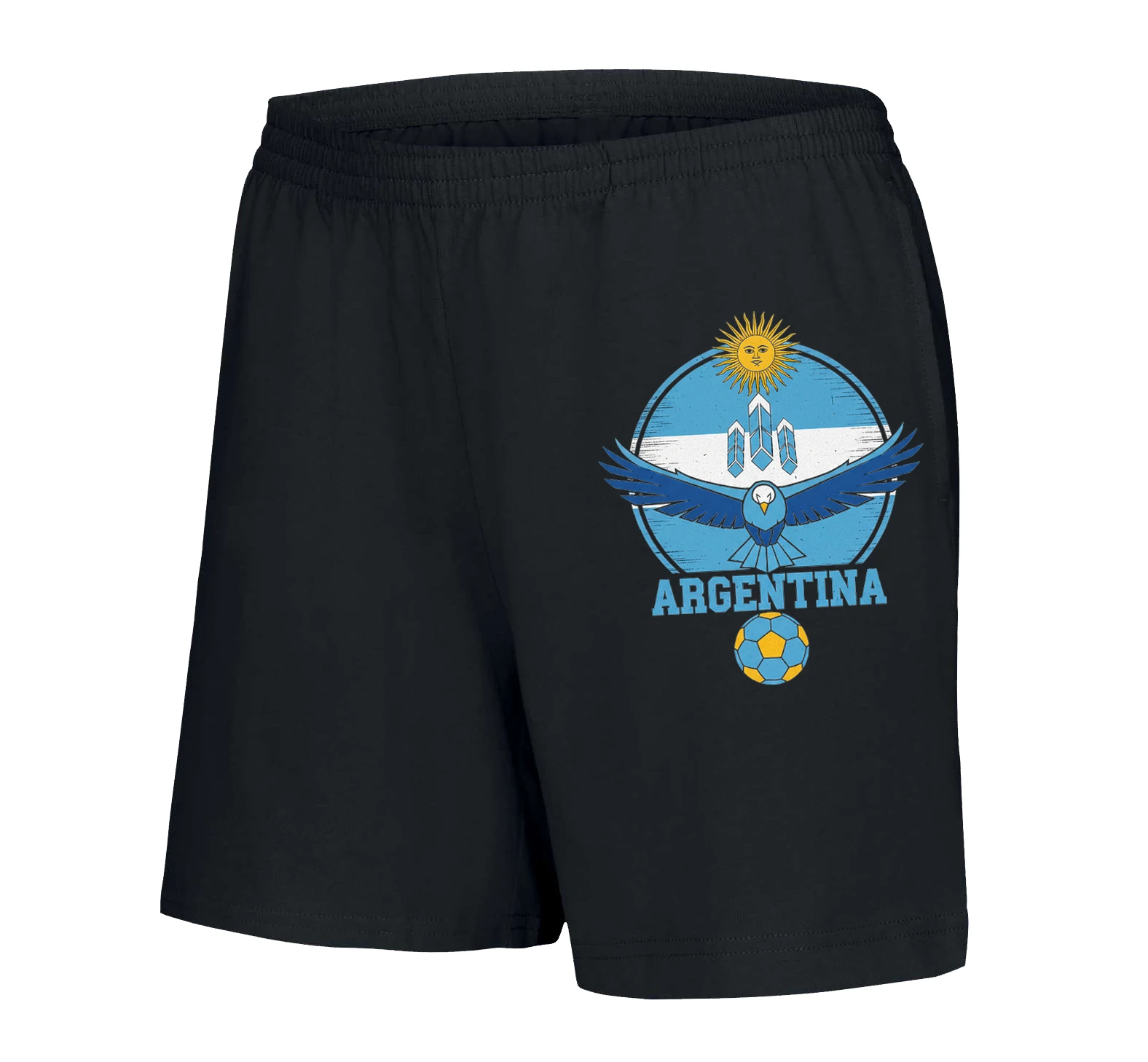 Dámske šortky Argentína Modrý Orol Slnko Krídla A Futbalová Vášeň