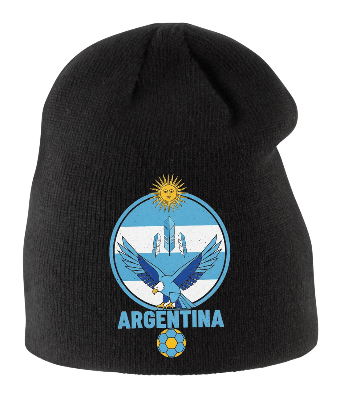 Detská zimná čiapka Argentína Modrobiely Orol Slnko A Futbalová Vášeň