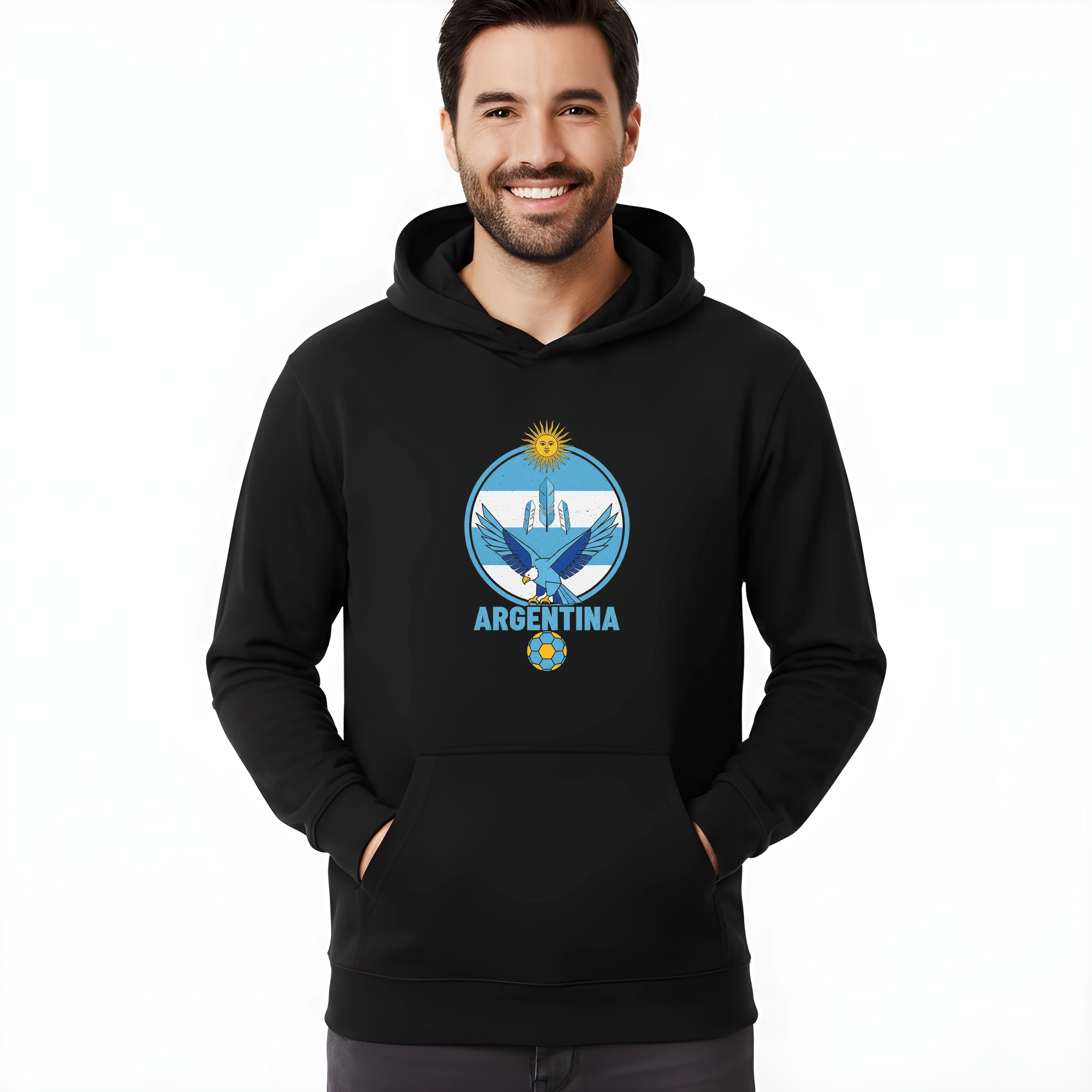 Mikina Argentína Modrobiely Orol Slnko A Futbalová Vášeň