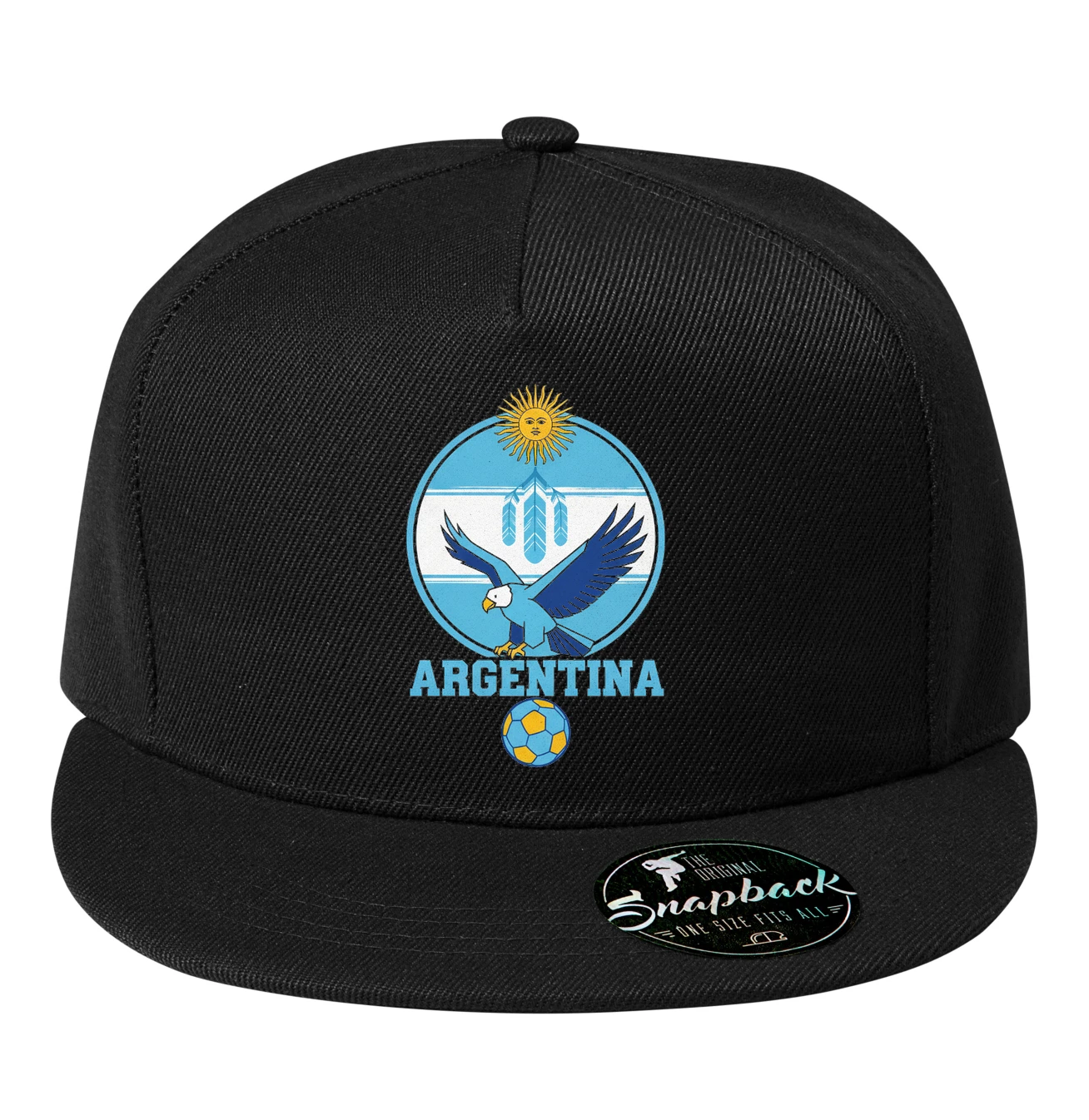 Snapback Argentína Slnečný Orol S Perím A Futbalom