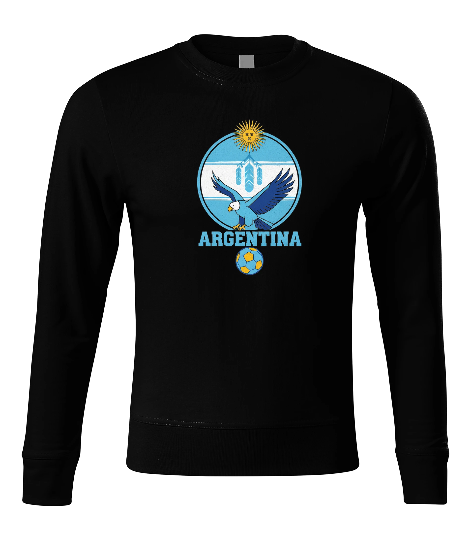 Mikina bez kapucne Argentína Slnečný Orol S Perím A Futbalom