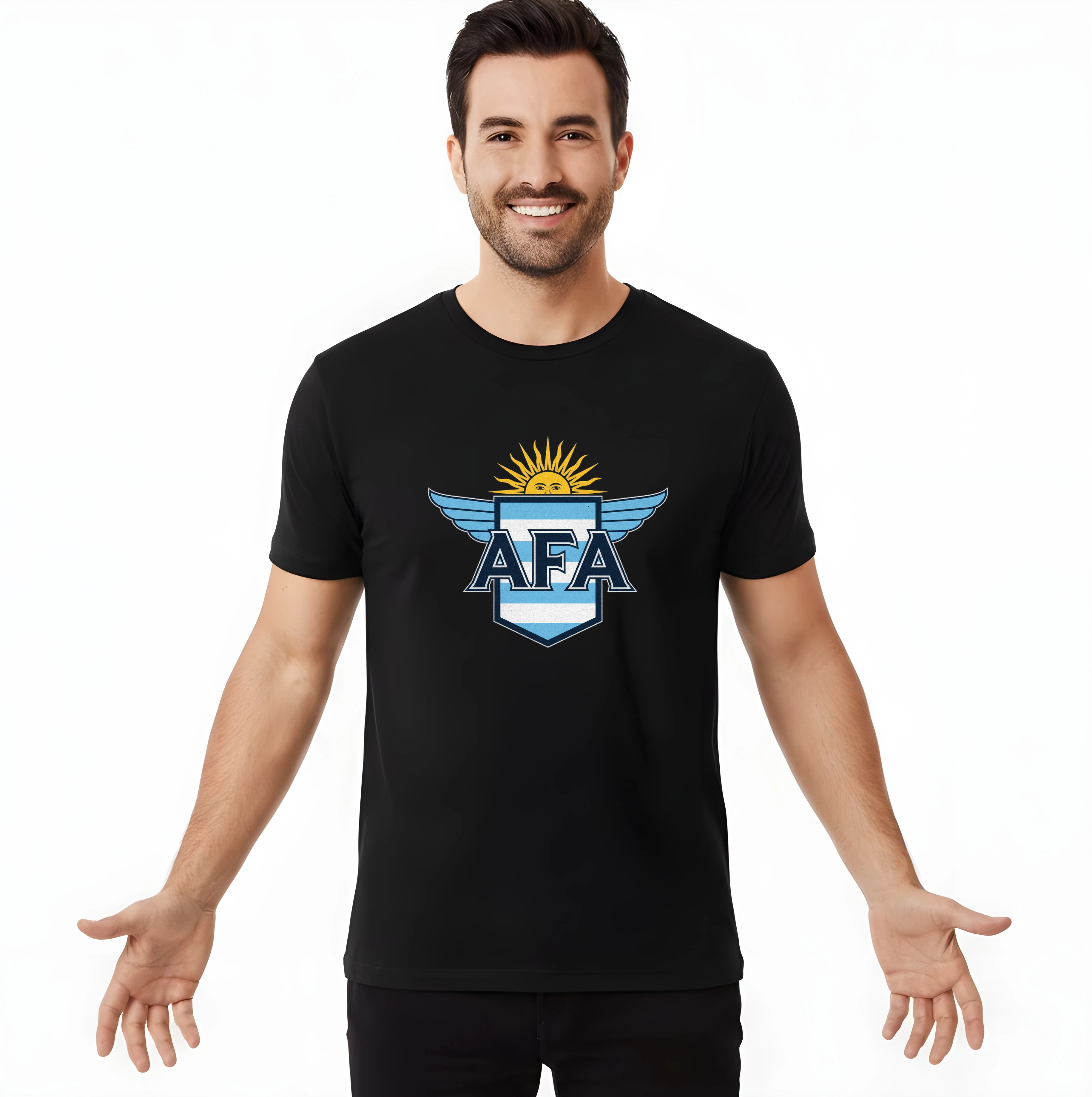 Pánske tričko Afa Krídla Slnka A Argentínske Prúžky