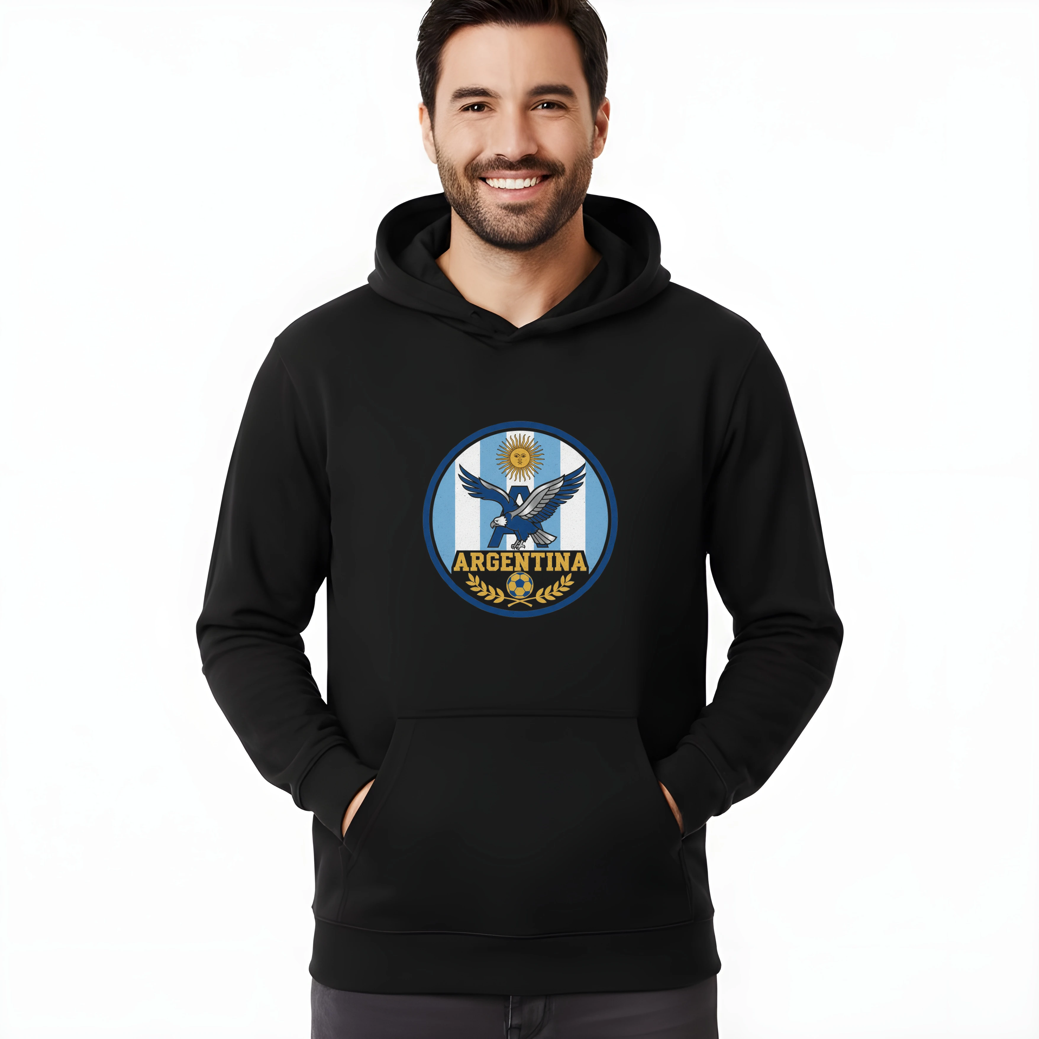 Mikina Argentína Orlí Štít Futbalová Sila Slnka A Víťazná Vavrínová Koruna