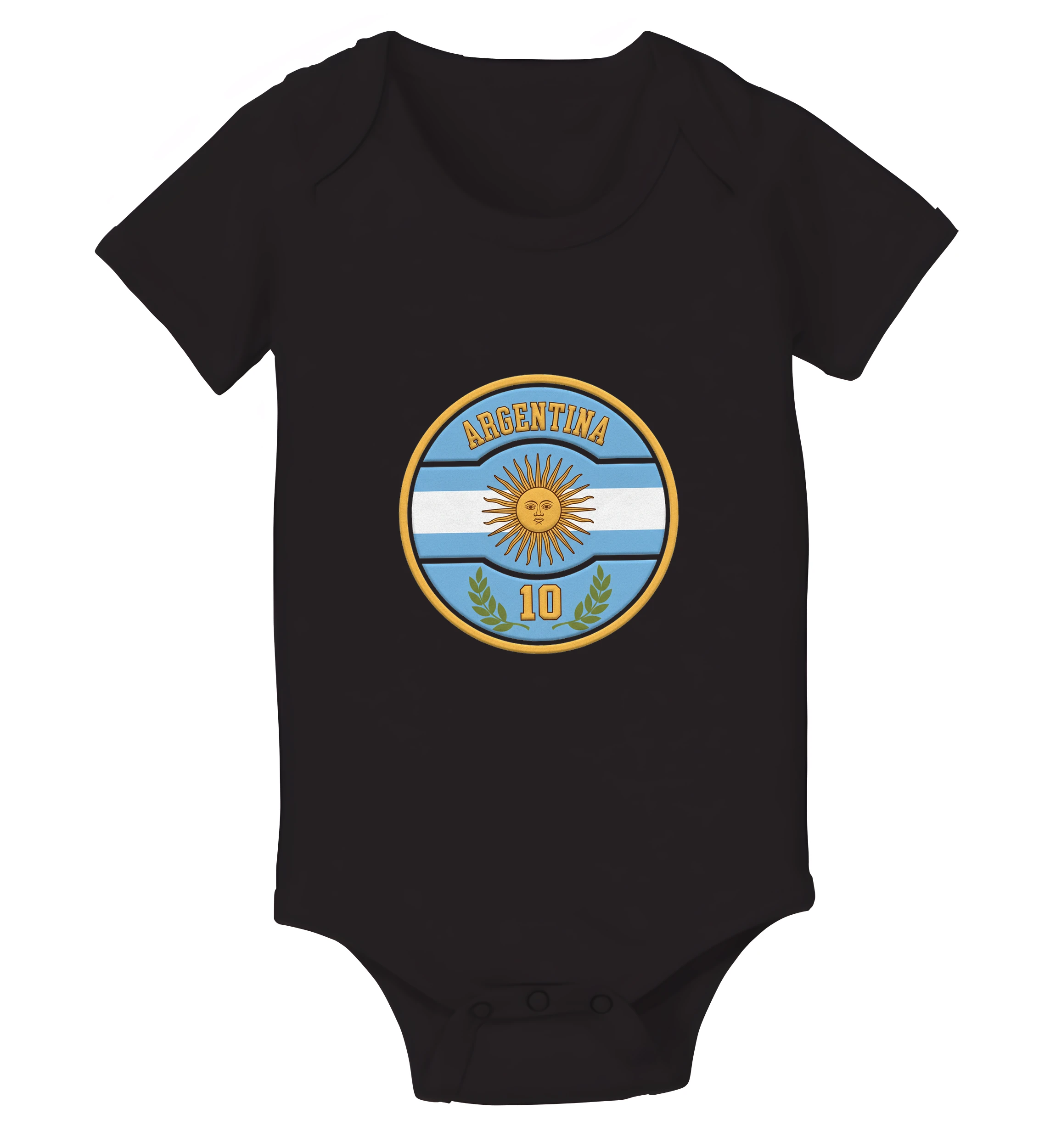 Detské body Argentína Slnko Mája A Emblém Desiatky Symbol Futbalovej Legendy