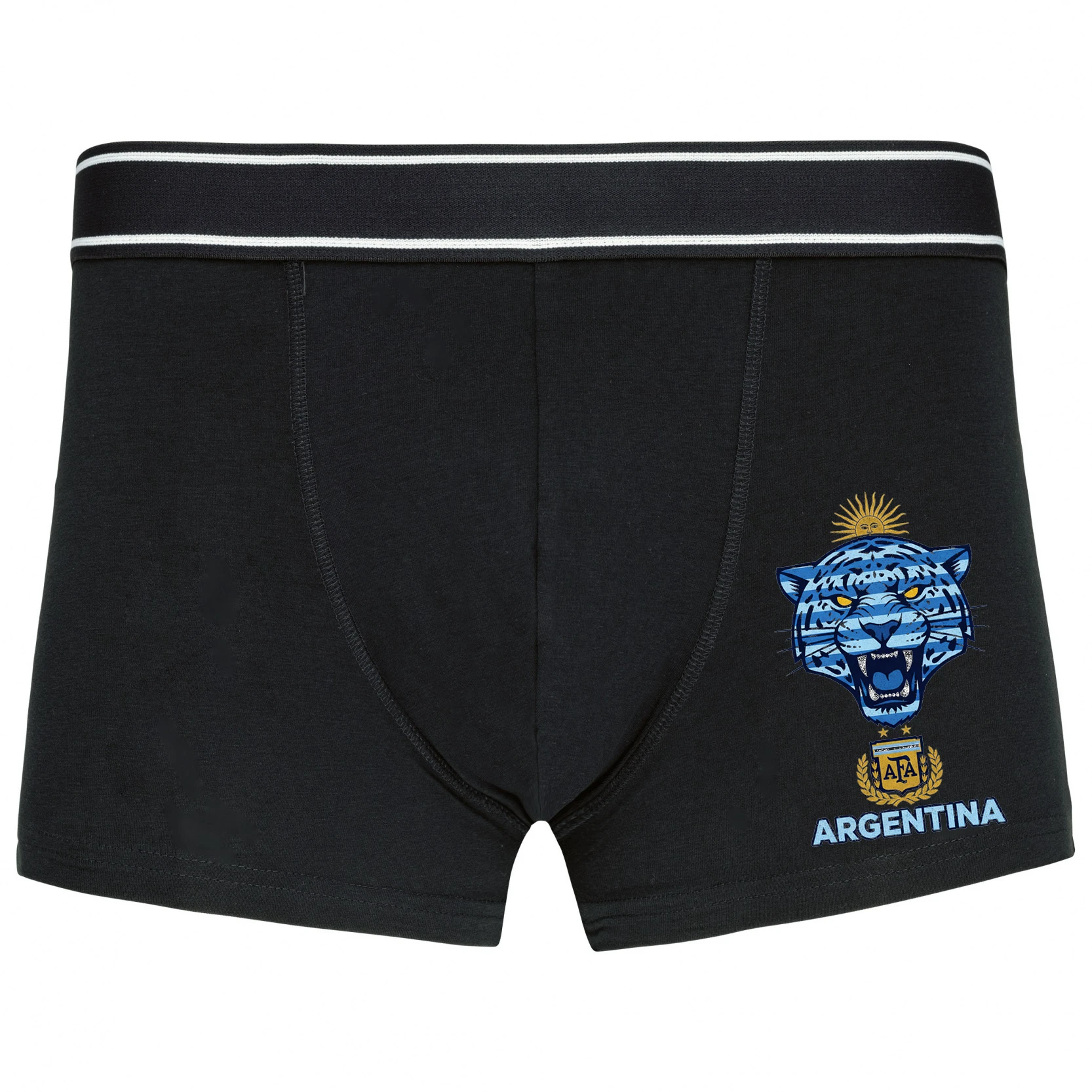 Boxerky Argentína Afa Divoký Modrý Tiger So Slnkom A Hrdosťou