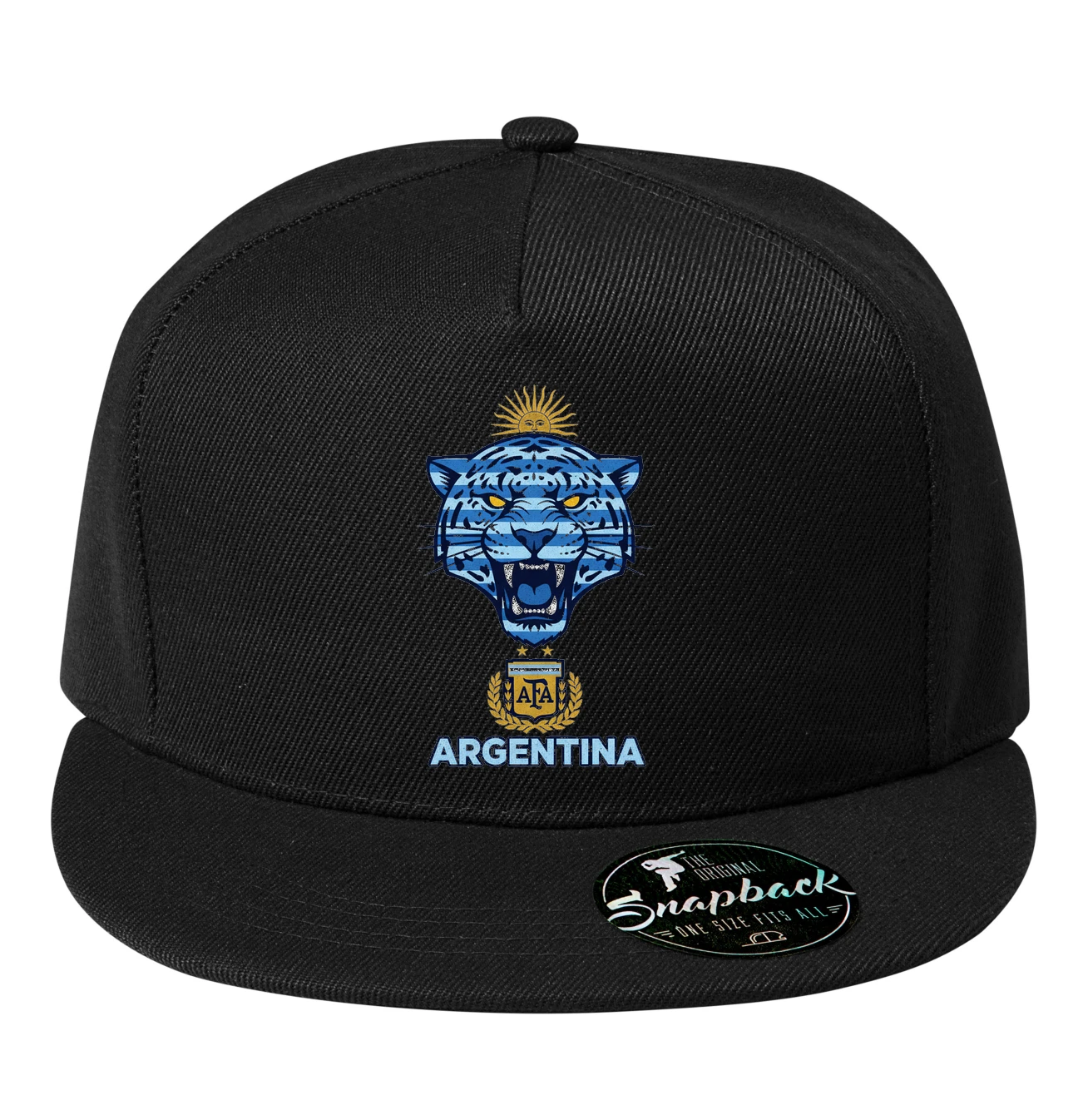 Snapback Argentína Afa Divoký Modrý Tiger So Slnkom A Hrdosťou