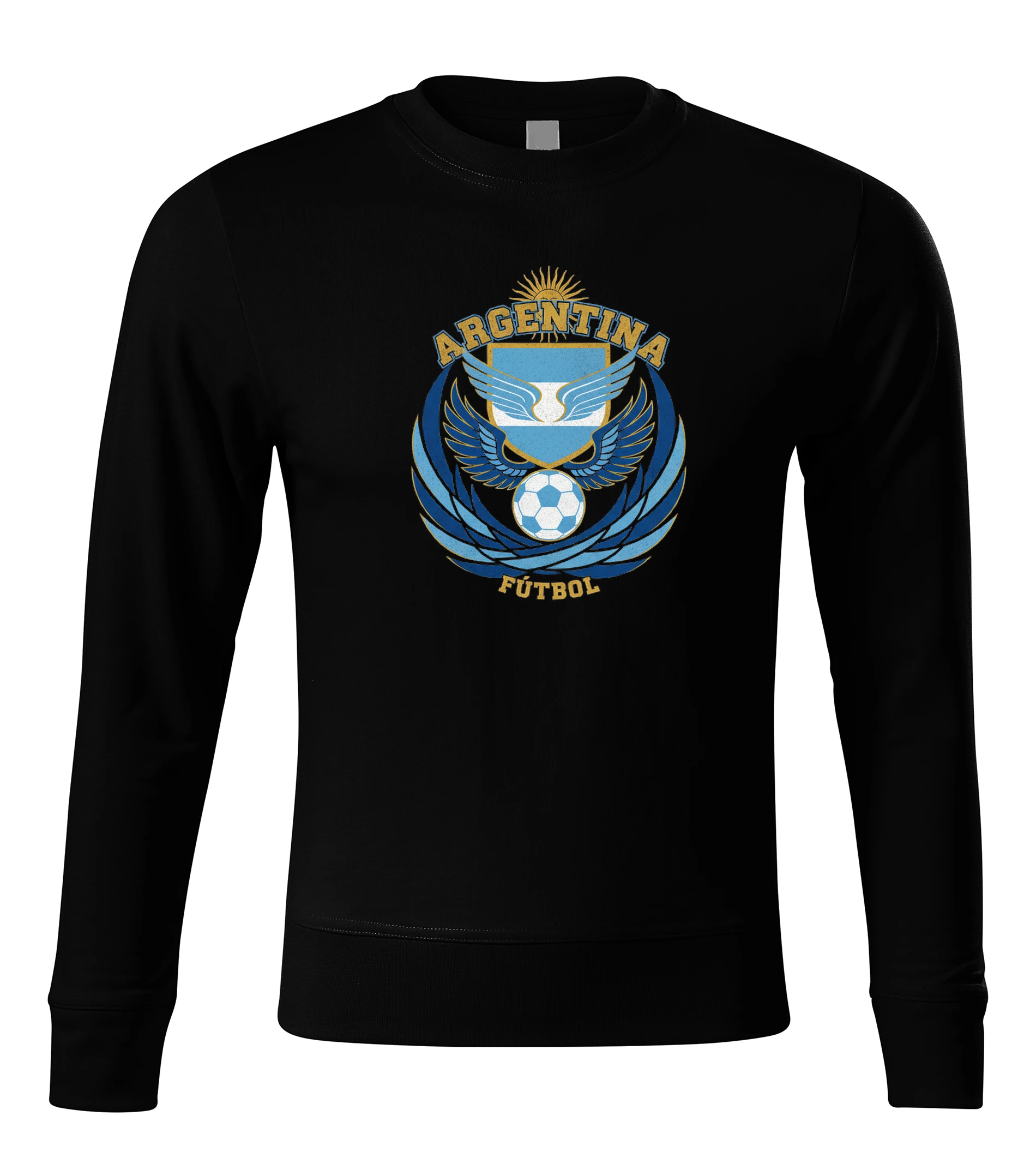 Mikina bez kapucne Argentína Futbalový Erb Okrídlený Lopta Slnko A Sila Národa
