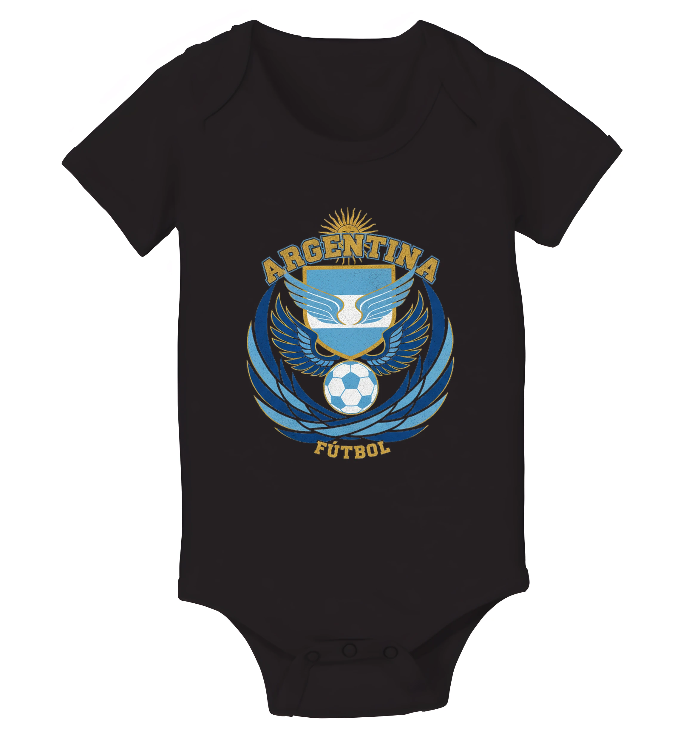 Detské body Argentína Futbalový Erb Okrídlený Lopta Slnko A Sila Národa