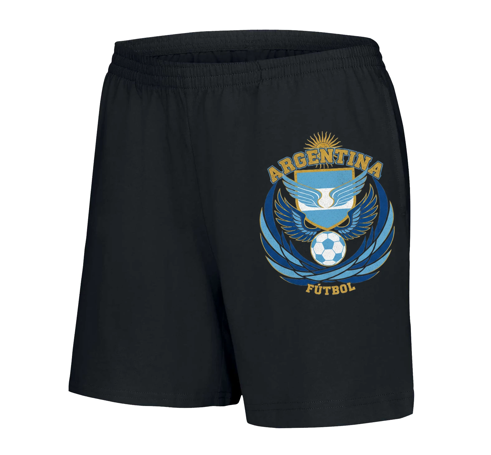 Dámske šortky Argentína Futbalový Erb Okrídlený Lopta Slnko A Sila Národa