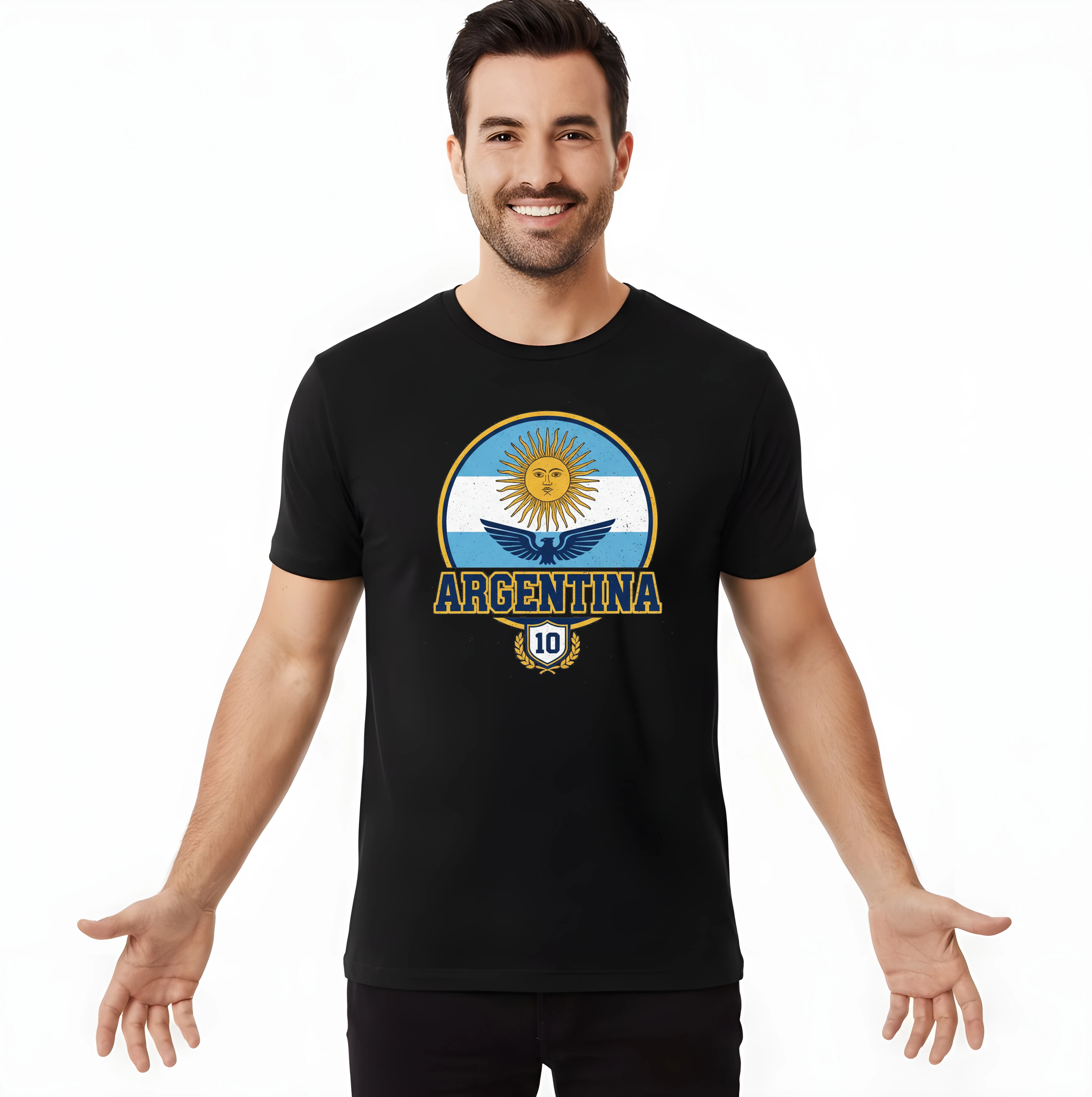 Pánske tričko Argentína Slnečné Víťazstvo Orol Tradícia A Sila Číslo 10