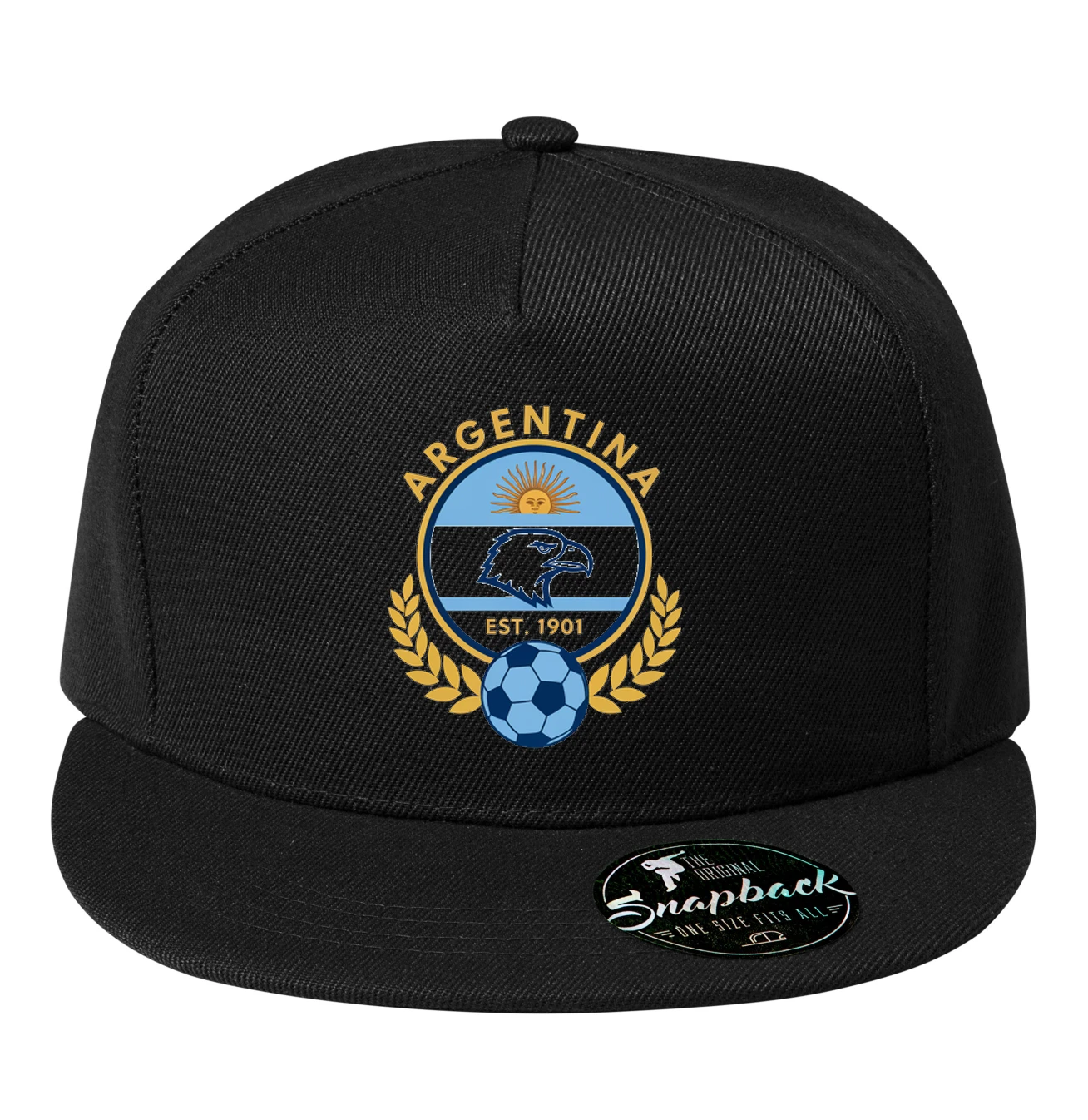 Snapback Argentína Orol A Slnko Vavrínový Futbalový Odznak Založené 1901