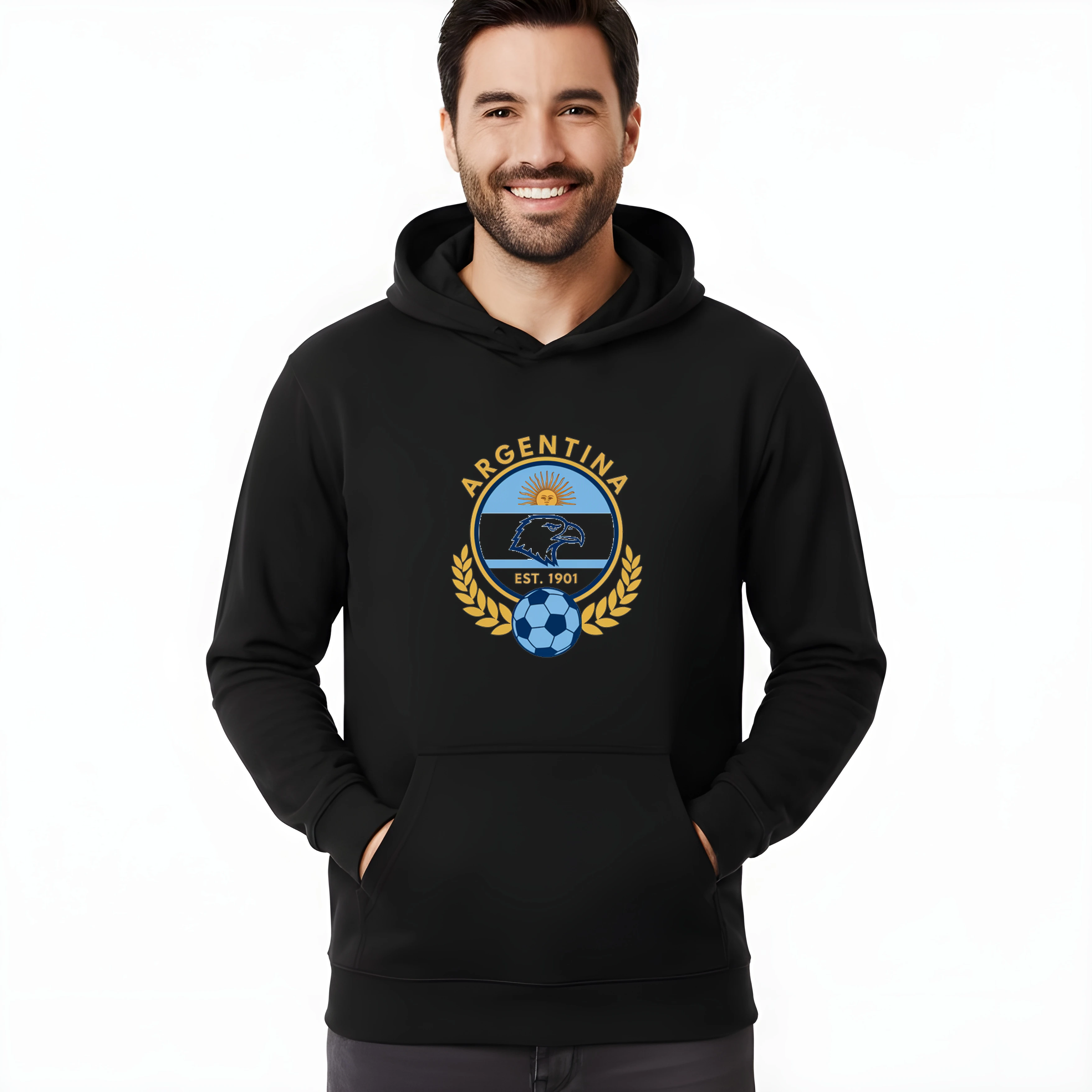 Mikina Argentína Orol A Slnko Vavrínový Futbalový Odznak Založené 1901