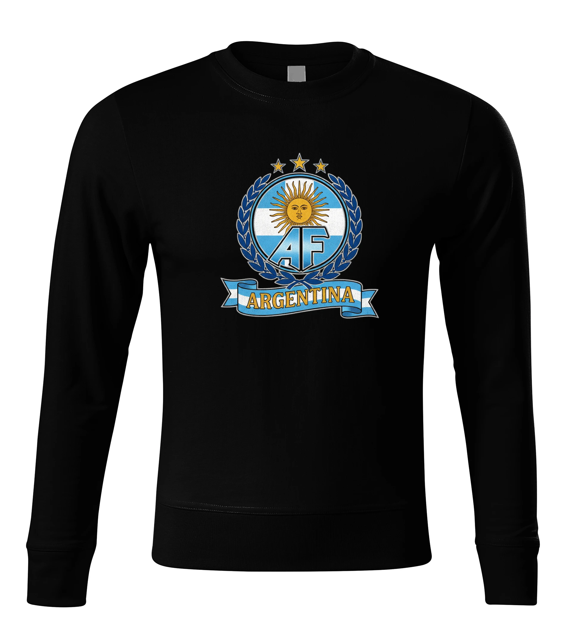 Mikina bez kapucne Retro Futbalový Emblém S Vavrínovým Vencom A Slnkom Mája Argentína